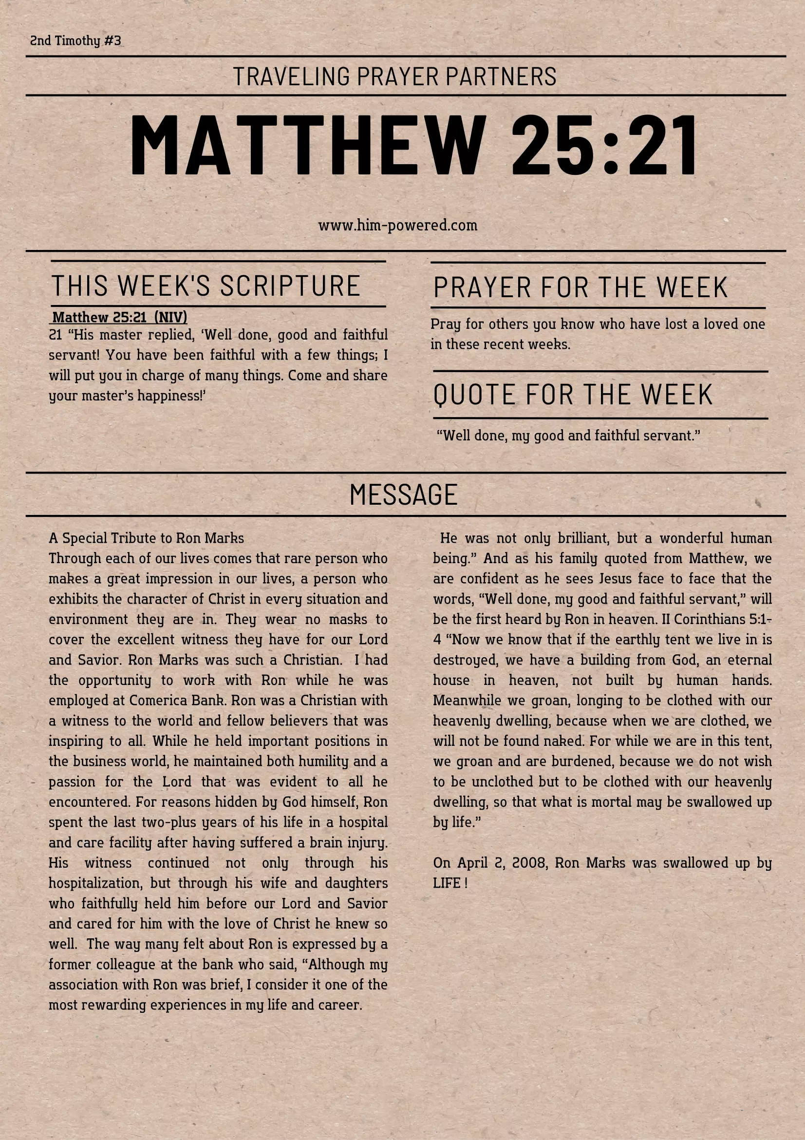 Read more about the article 2nd Timothy 1:13-18