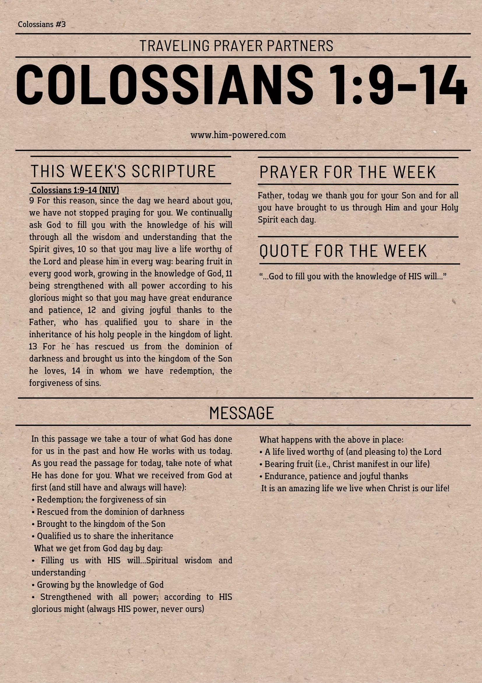 Read more about the article Colossians 1:9-14