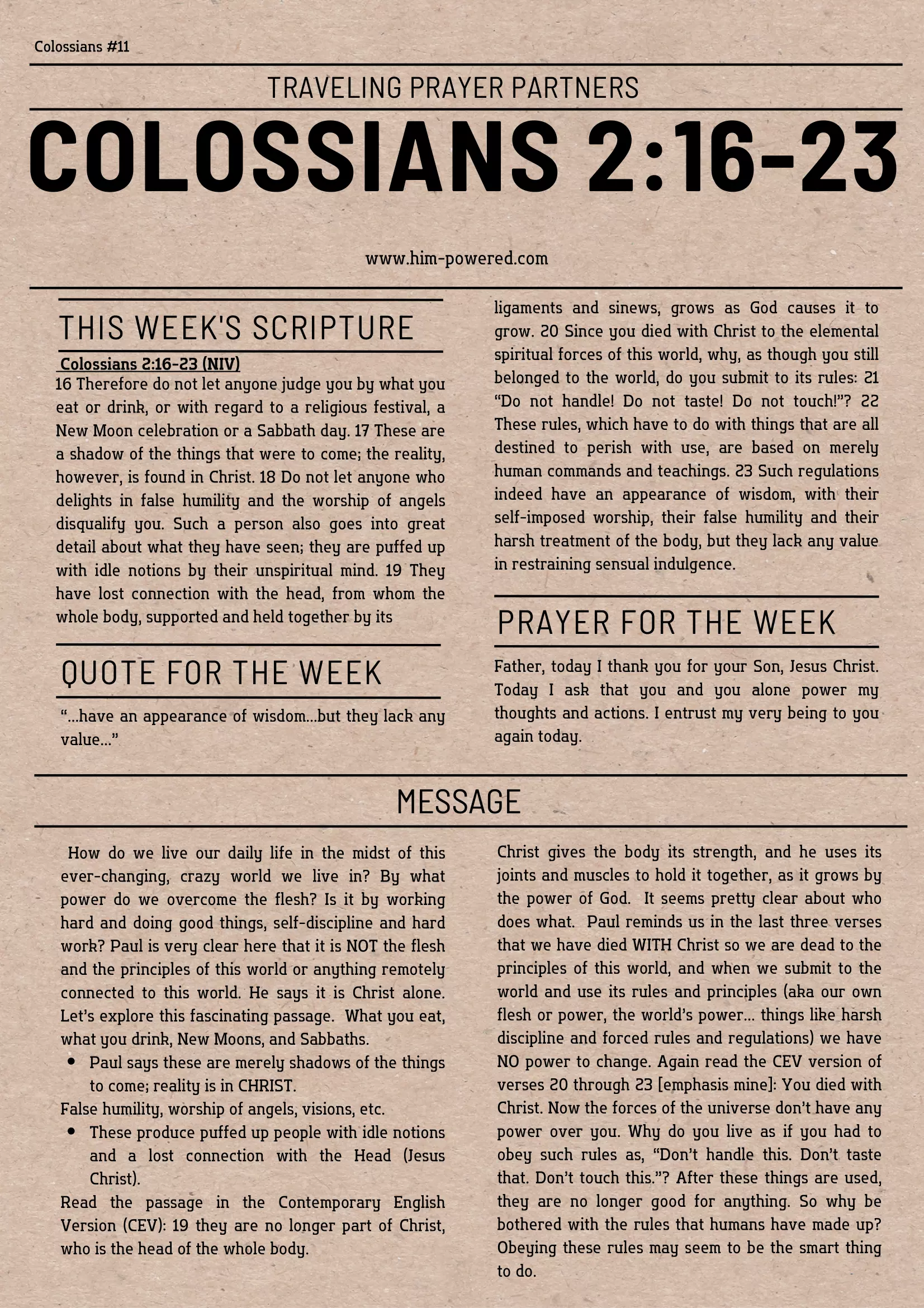 Read more about the article Colossians 2:16-23