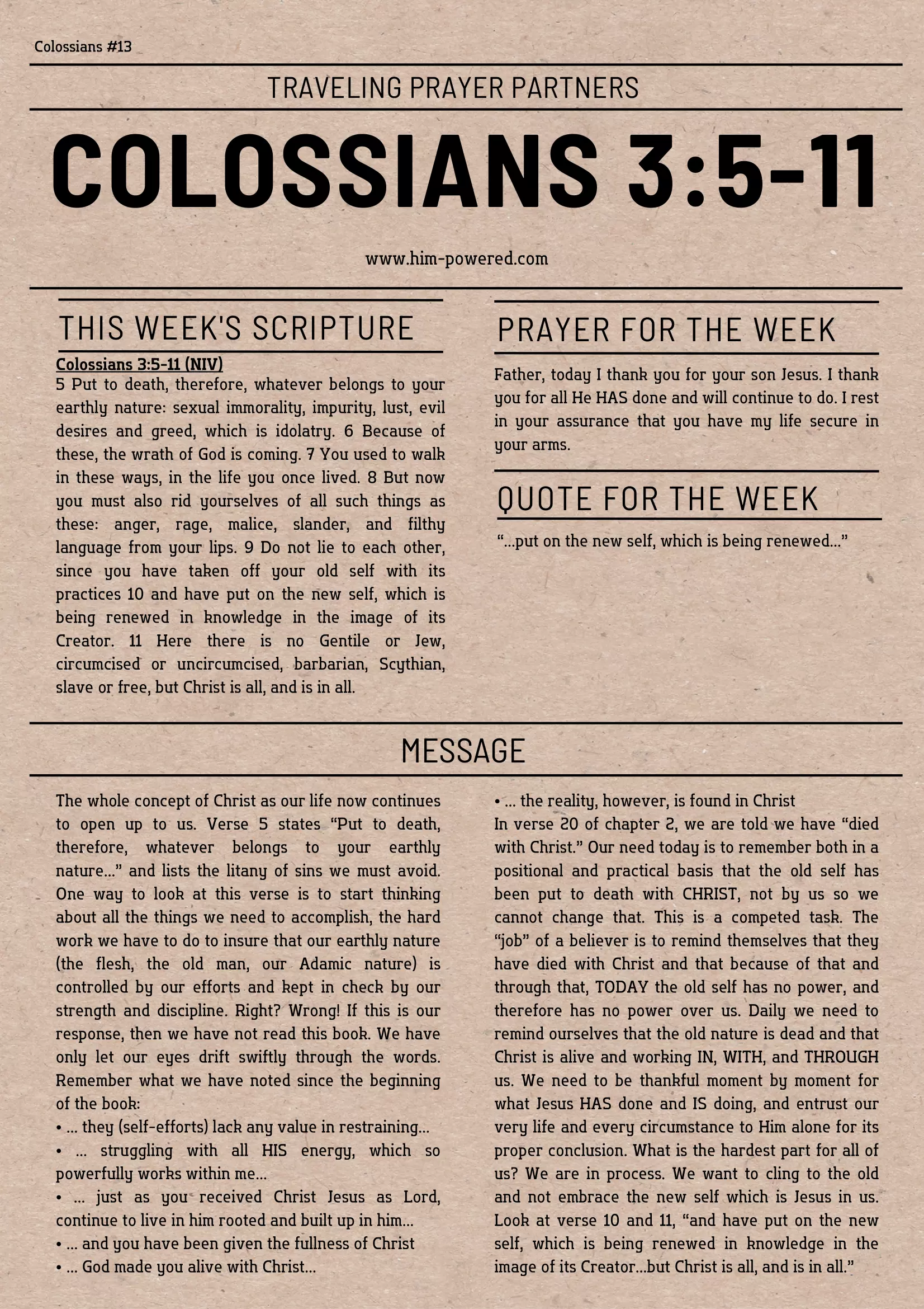 Read more about the article Colossians 3:5-11