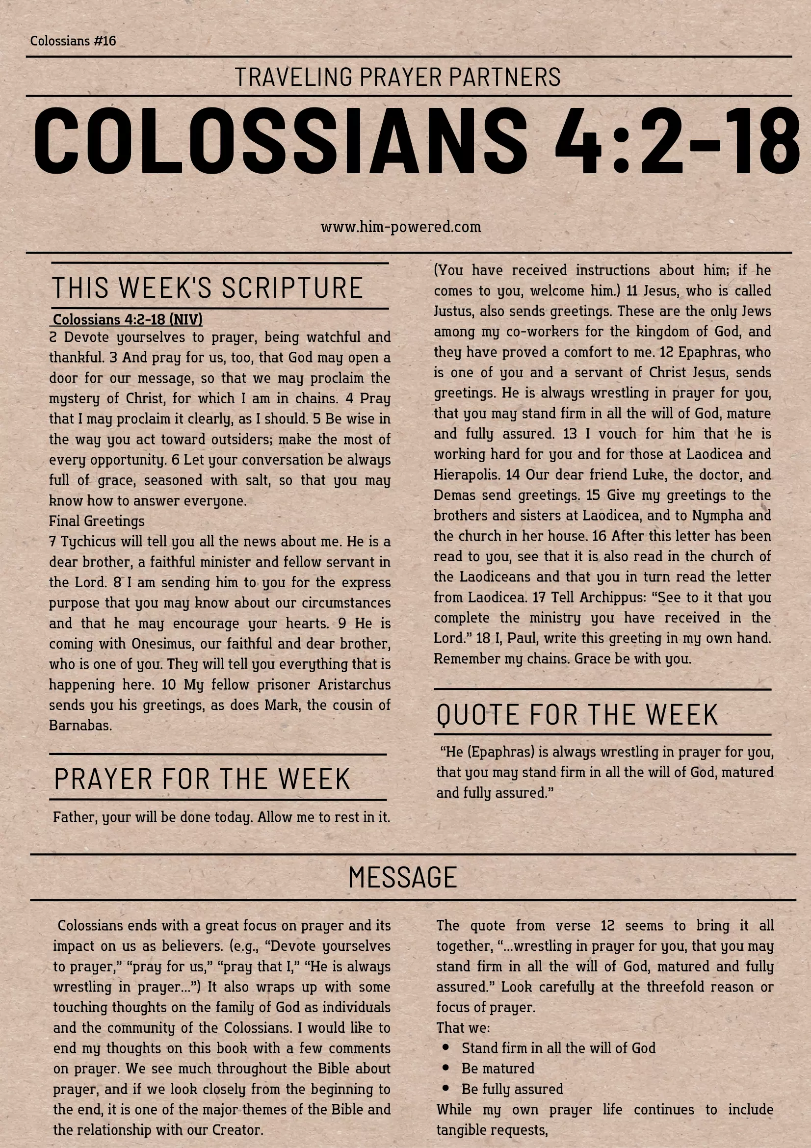 Read more about the article Colossians 4:2-18