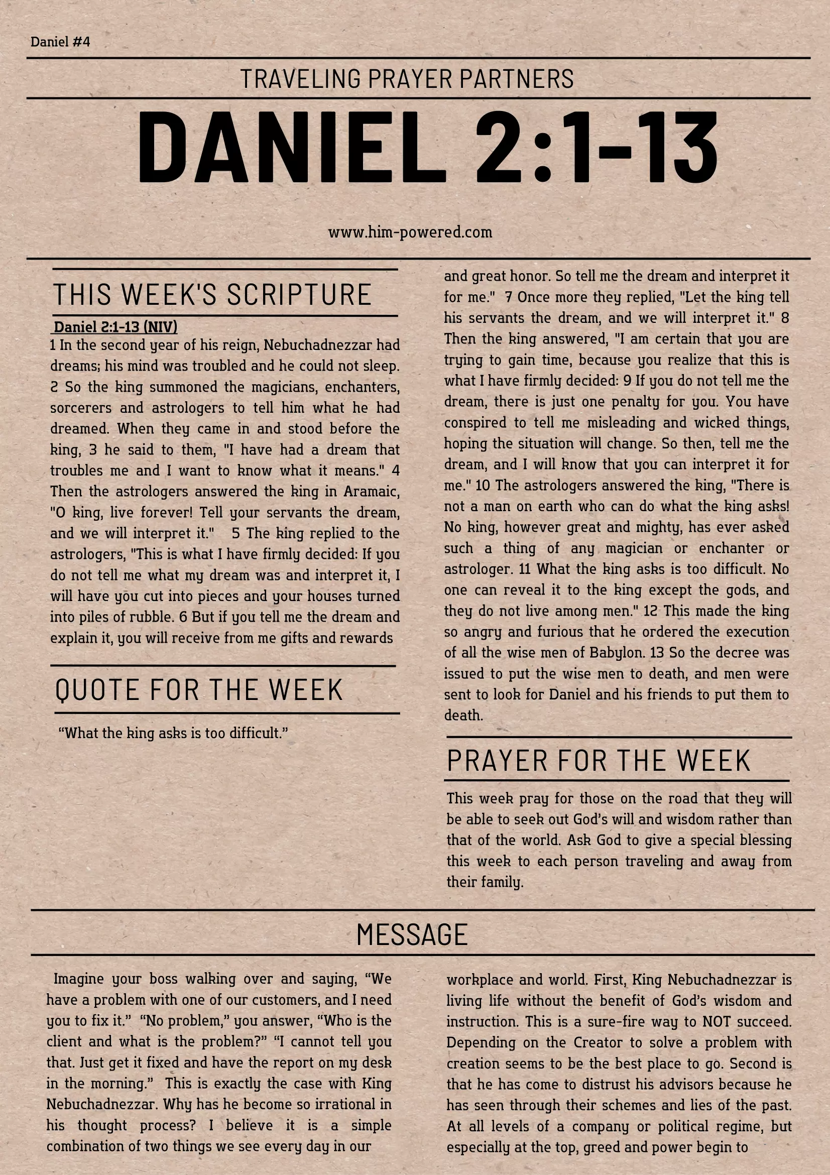 Read more about the article Daniel 2:1-13