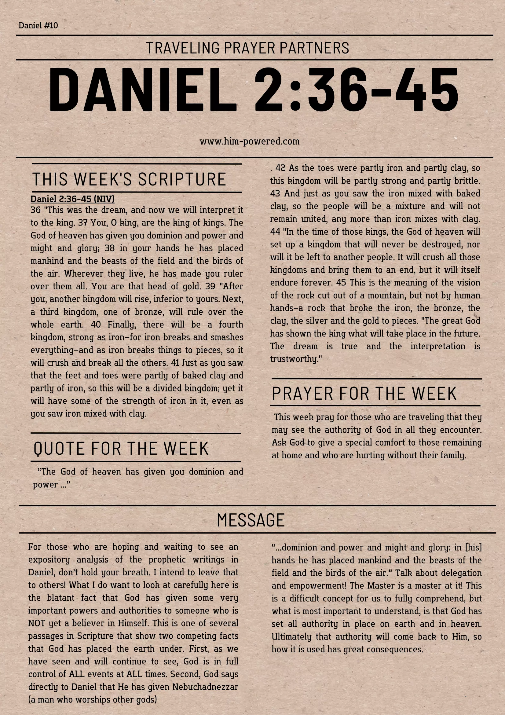 Read more about the article Daniel 2:36-45
