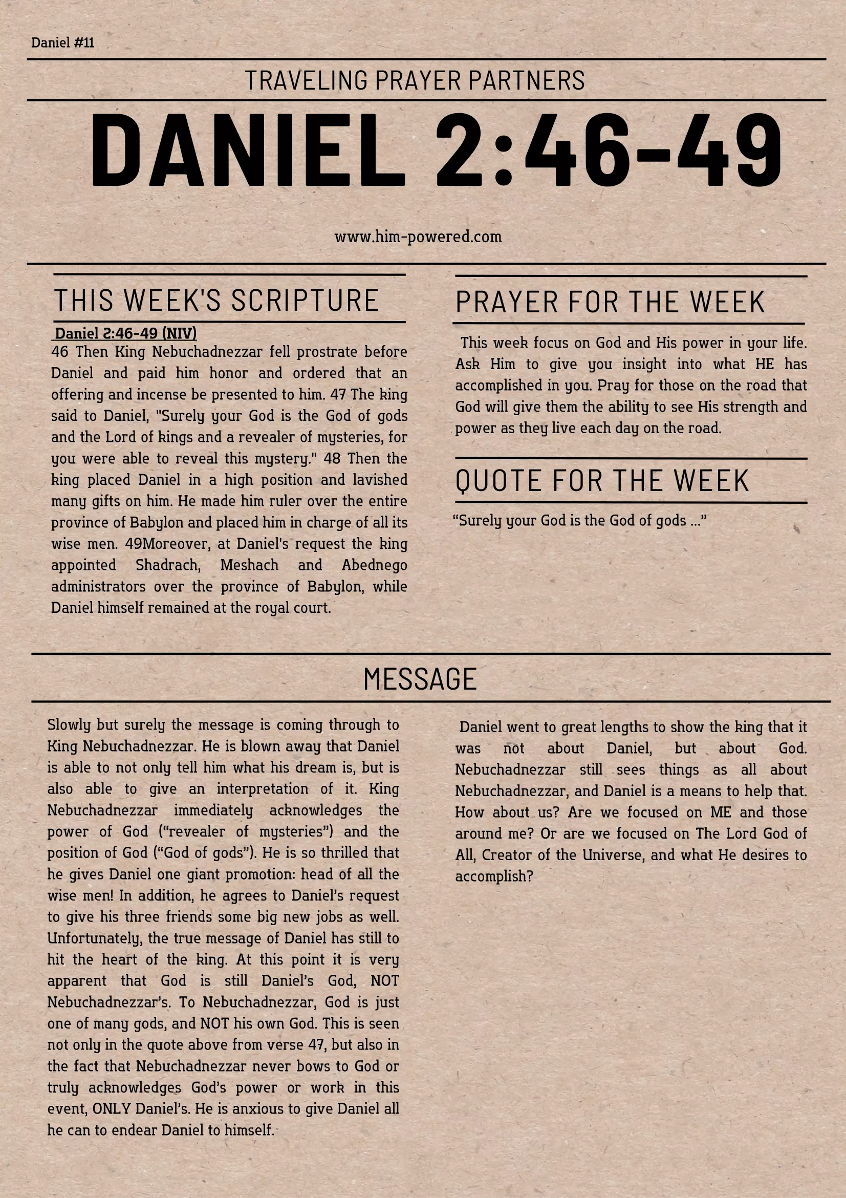 Read more about the article Daniel 2:46-49