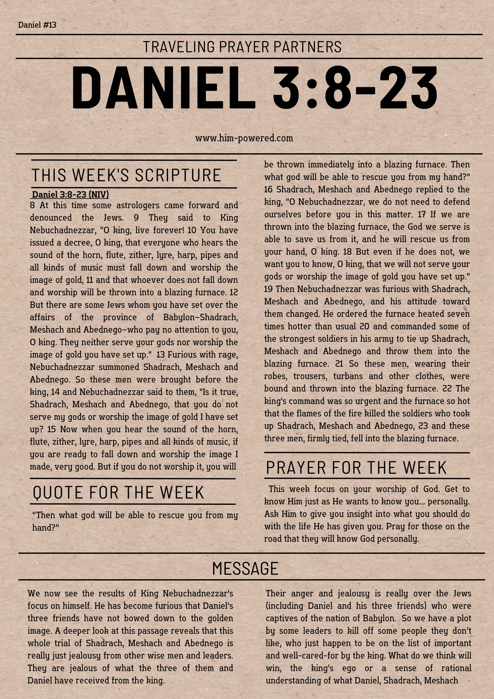 Read more about the article Daniel 3:8-23
