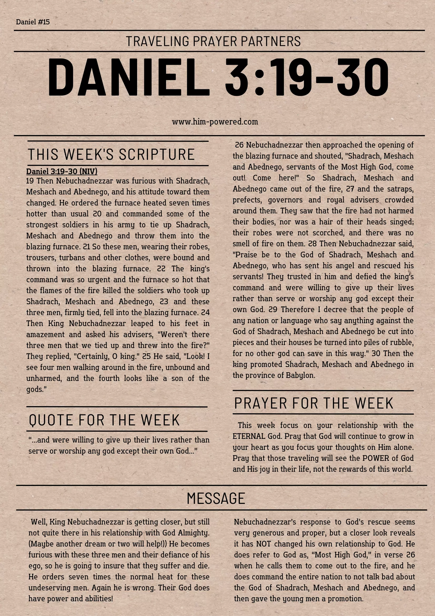 Read more about the article Daniel 3:19-30