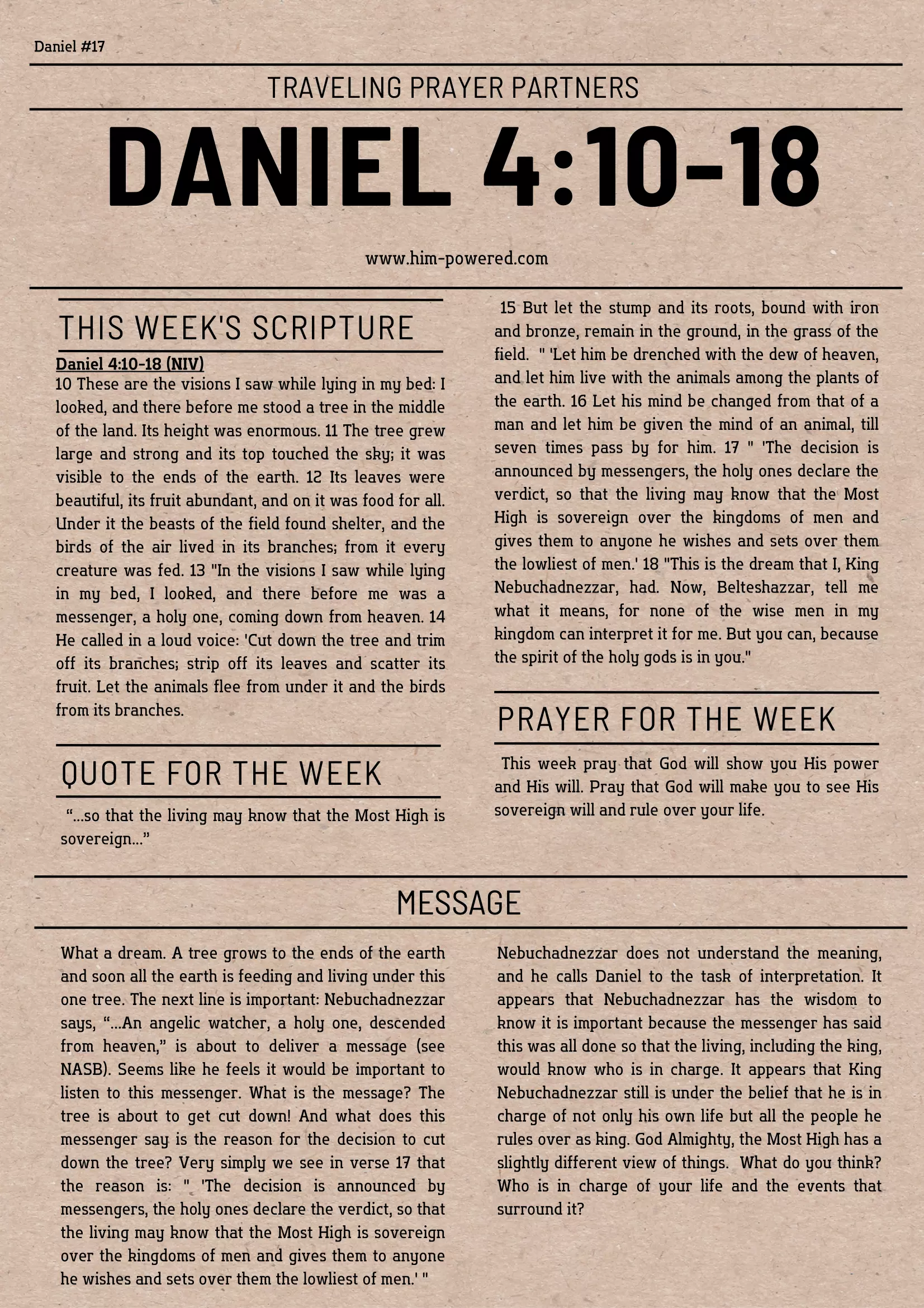 Read more about the article Daniel 4:10-18