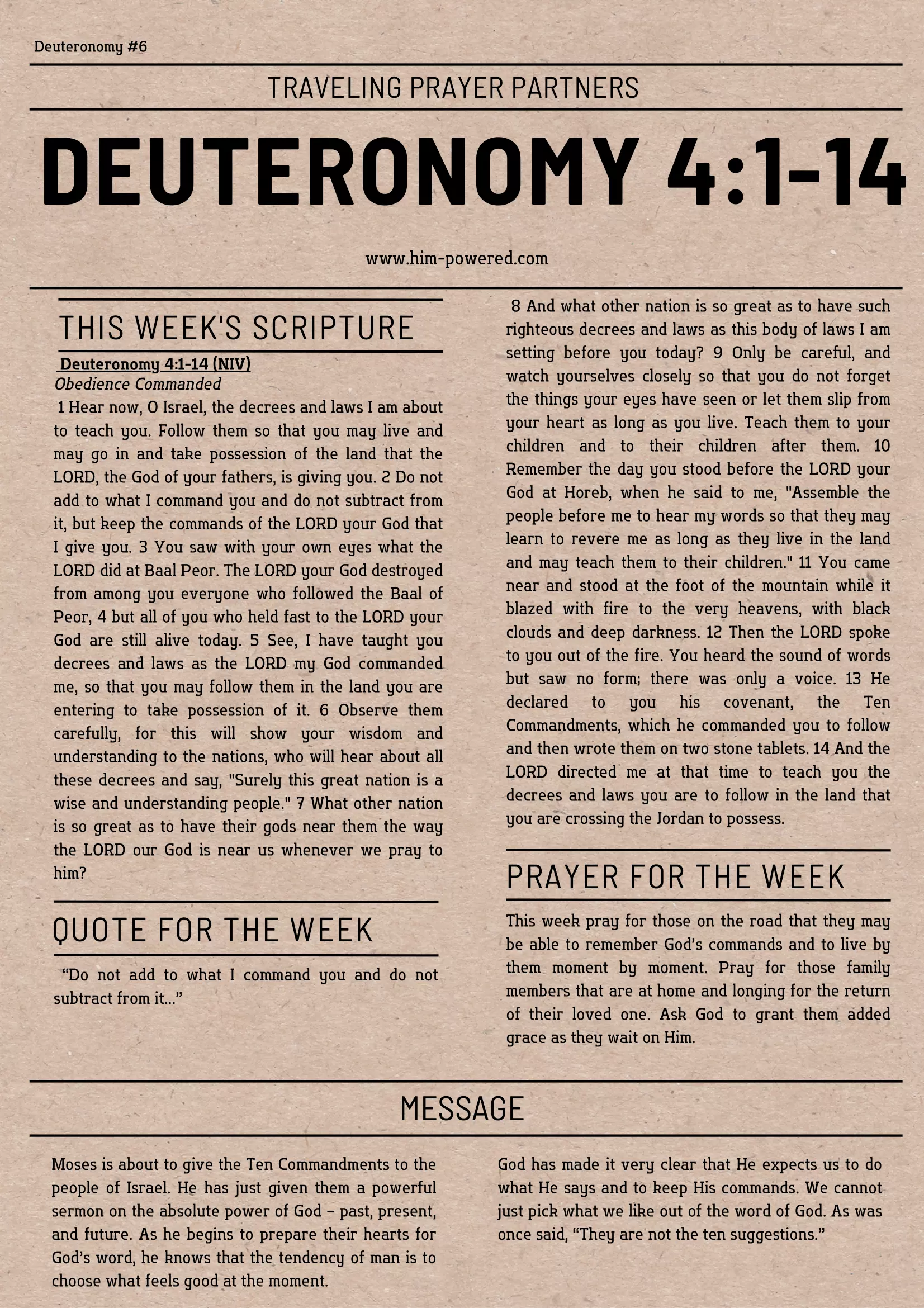 Read more about the article Deuteronomy 4:1-14