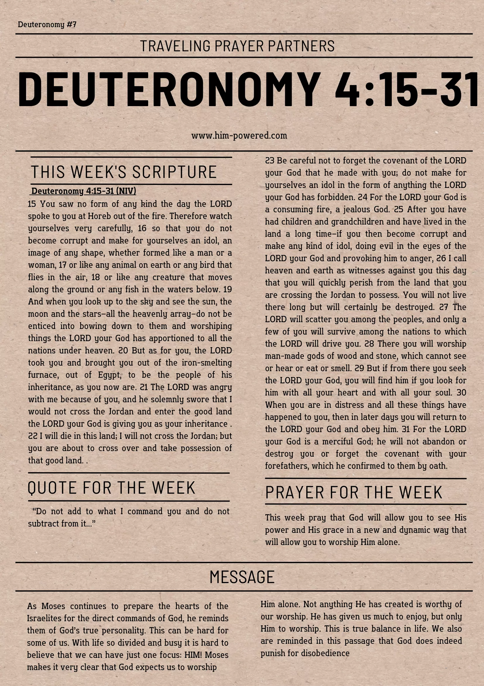 Read more about the article Deuteronomy 4:15-31