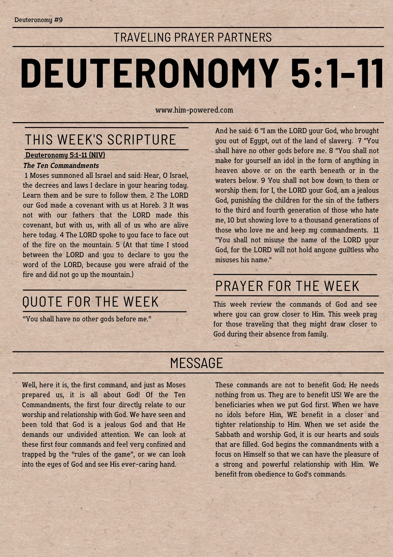 Read more about the article Deuteronomy 5:1-11
