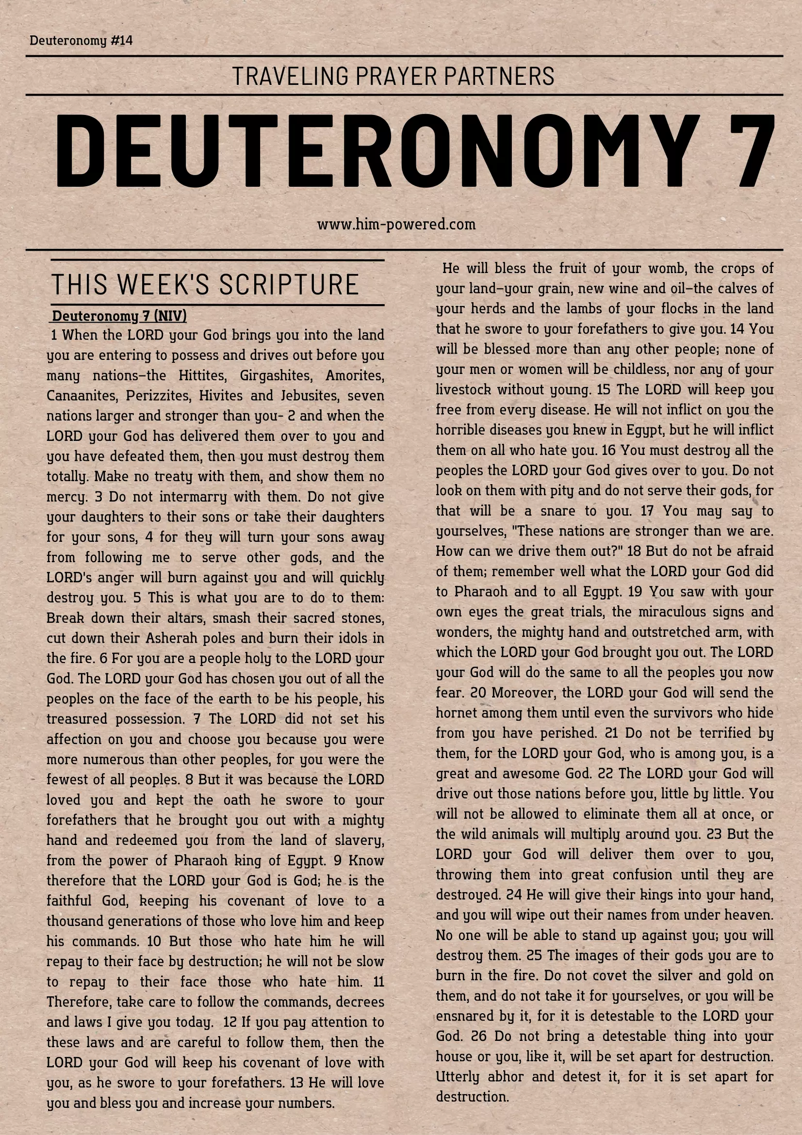 Read more about the article Deuteronomy 7