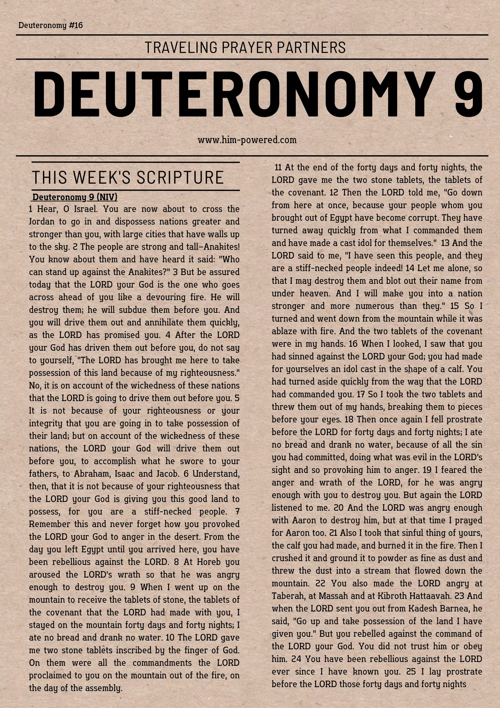 Read more about the article Deuteronomy 9