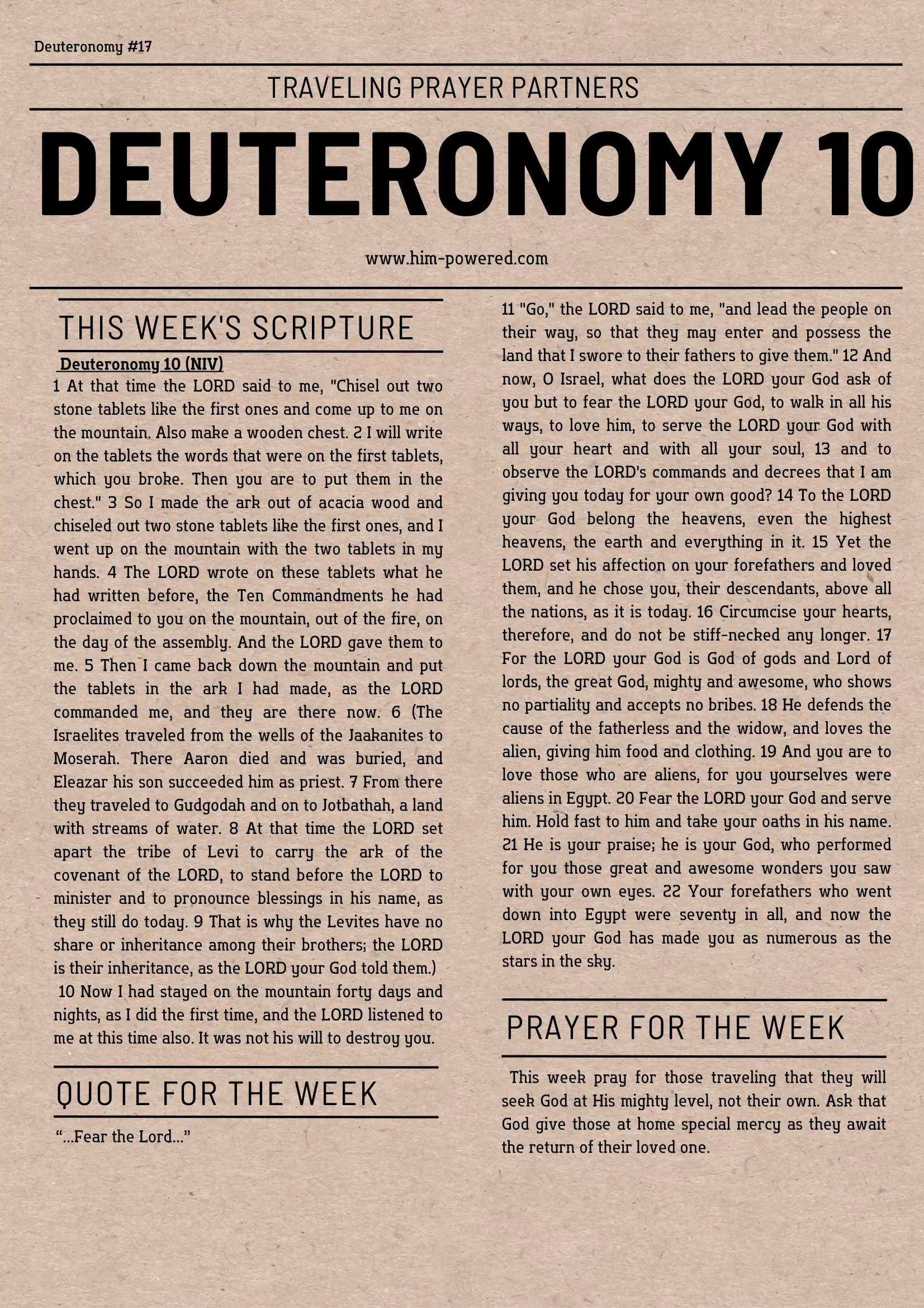 Read more about the article Deuteronomy 10