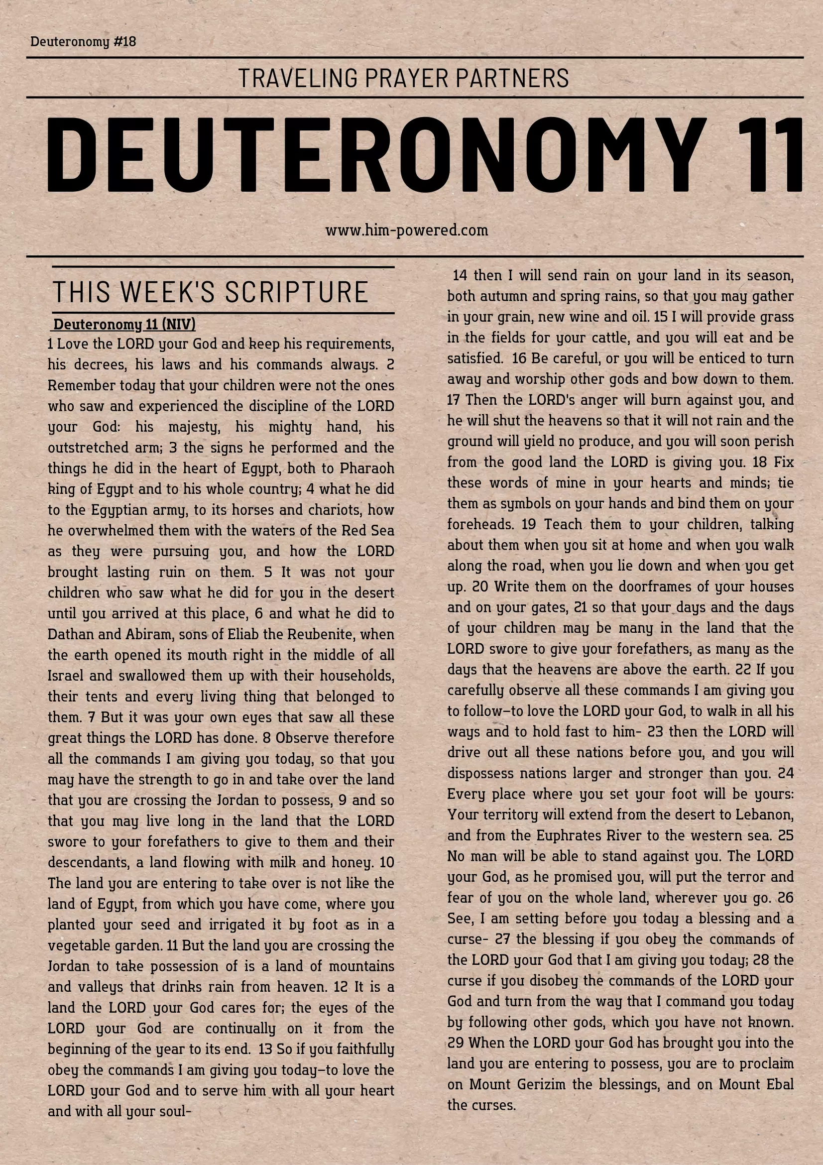 Read more about the article Deuteronomy 11
