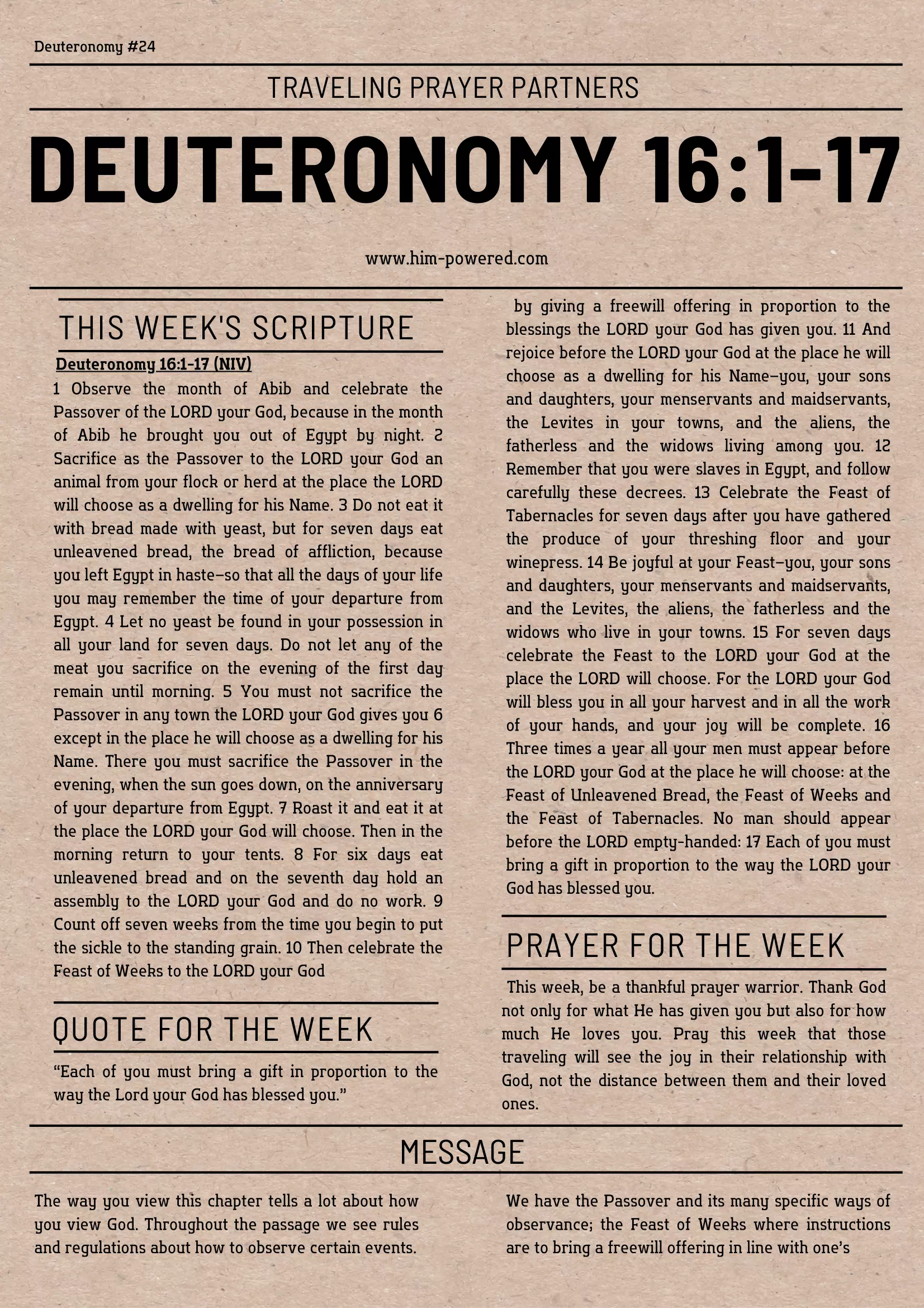 Read more about the article Deuteronomy 16:1-17