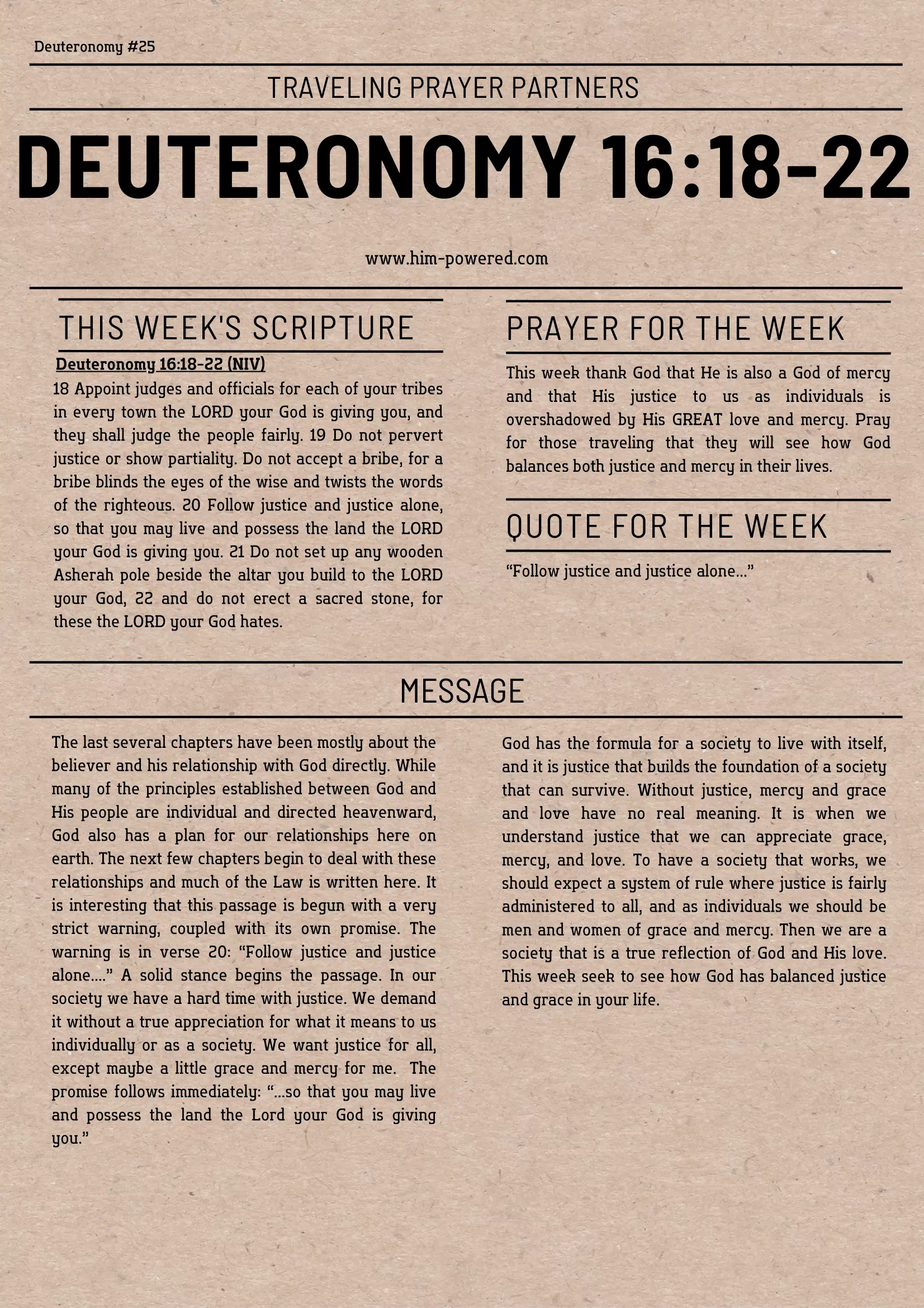 Read more about the article Deuteronomy 16:18-22