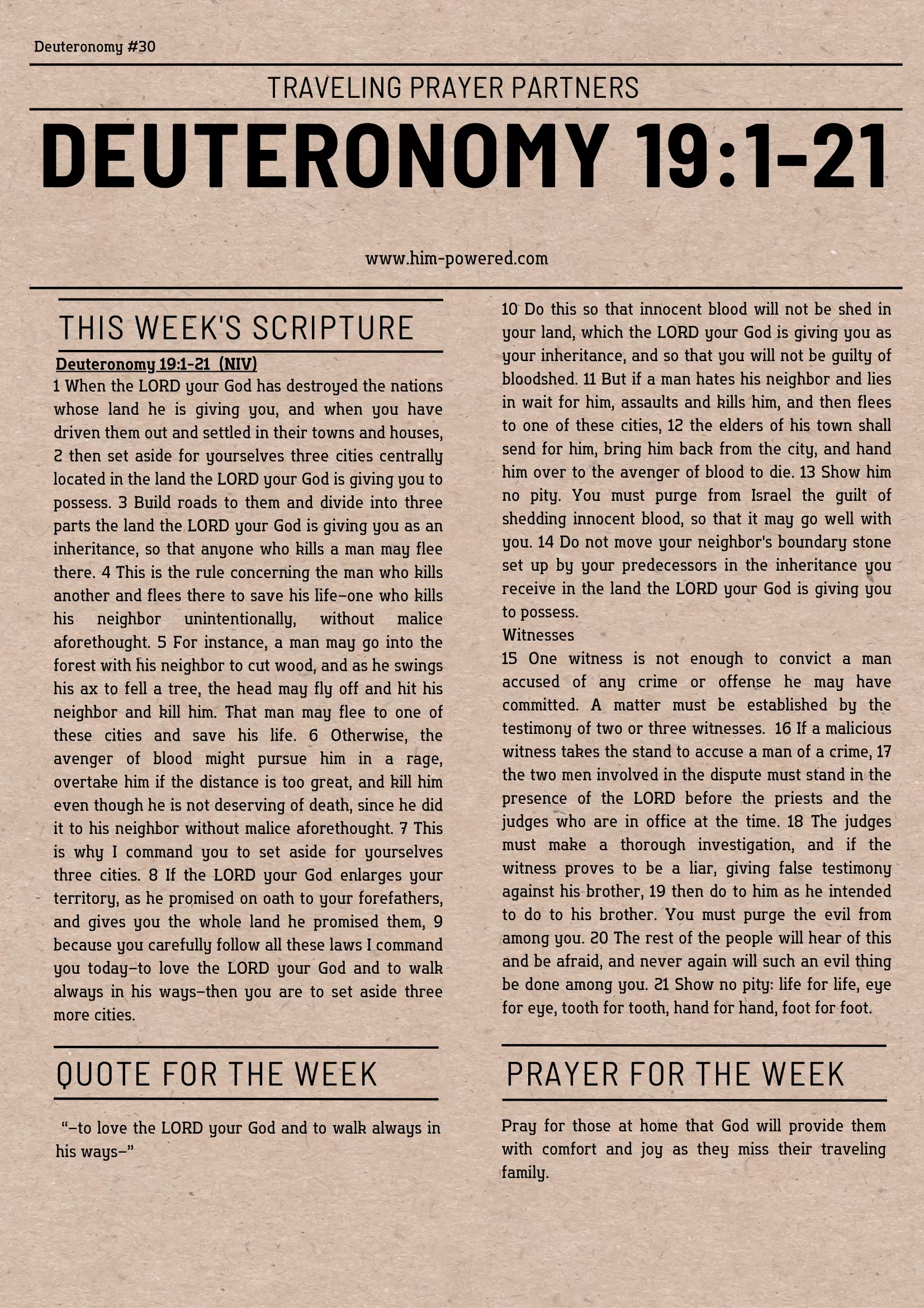 Read more about the article Deuteronomy 19:1-21