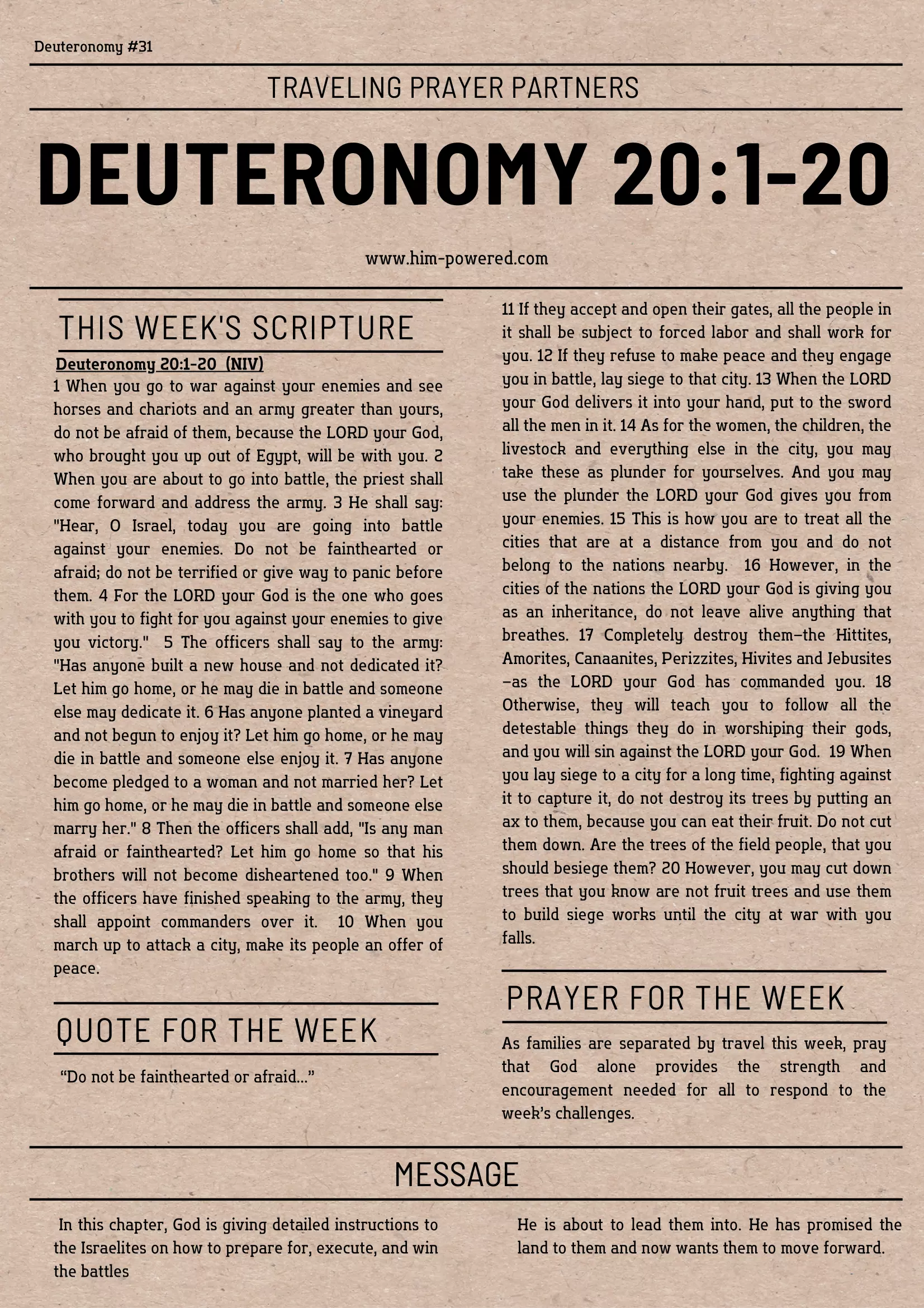 Read more about the article Deuteronomy 20:1-20