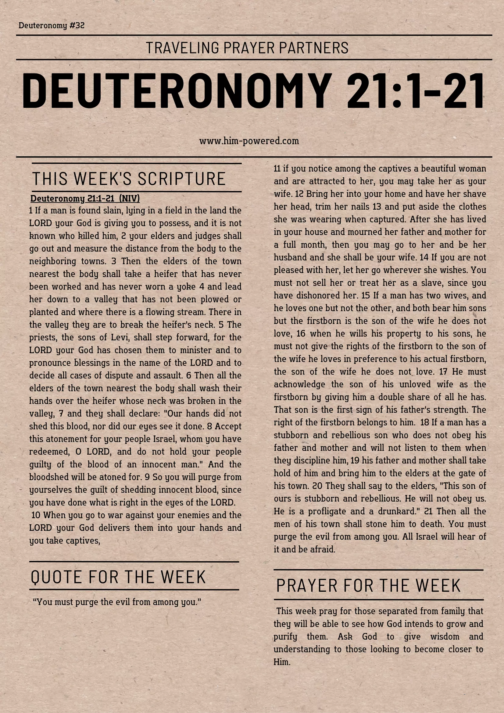 Read more about the article Deuteronomy 21:1-21