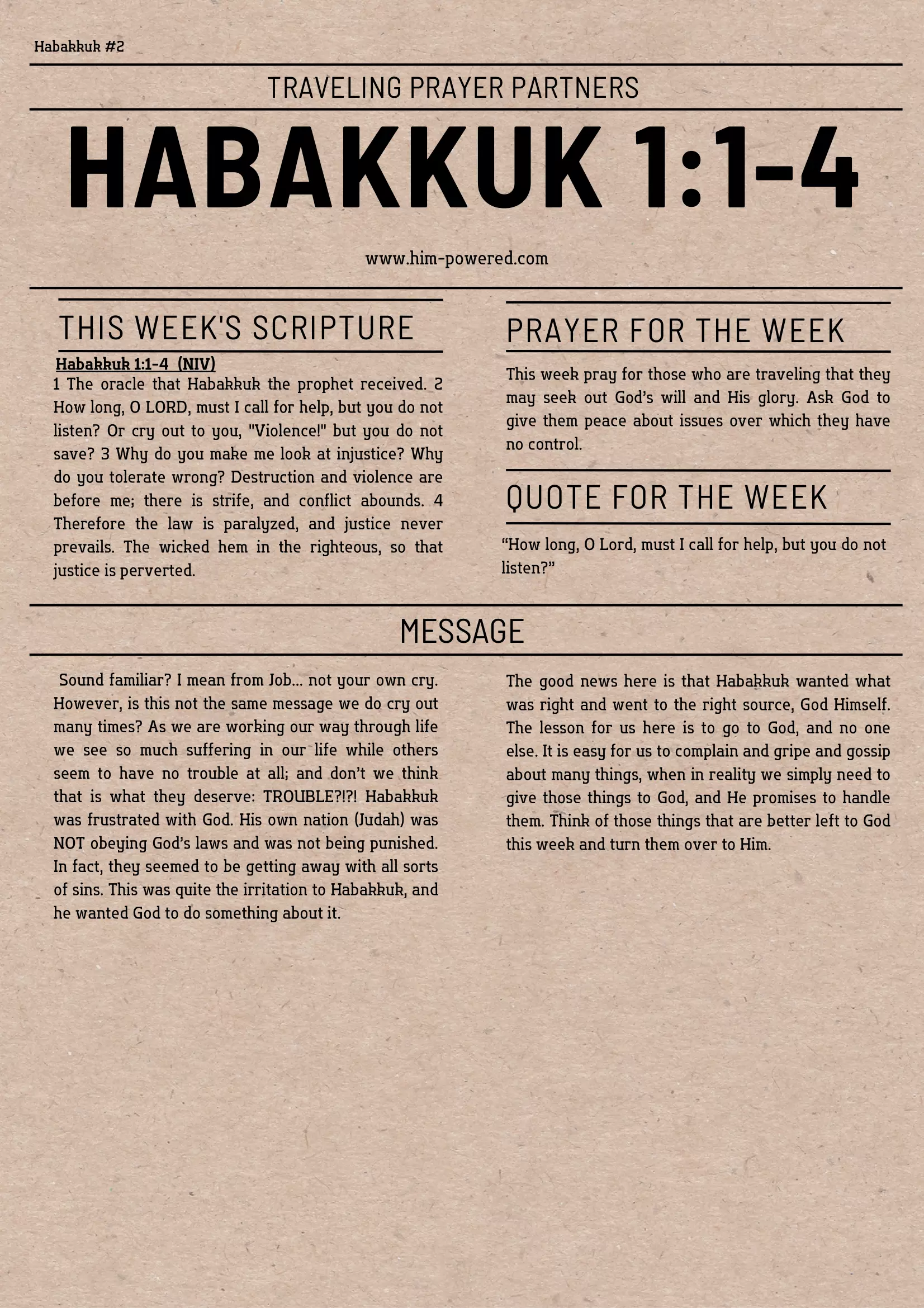 Read more about the article Habakkuk 1:1-4