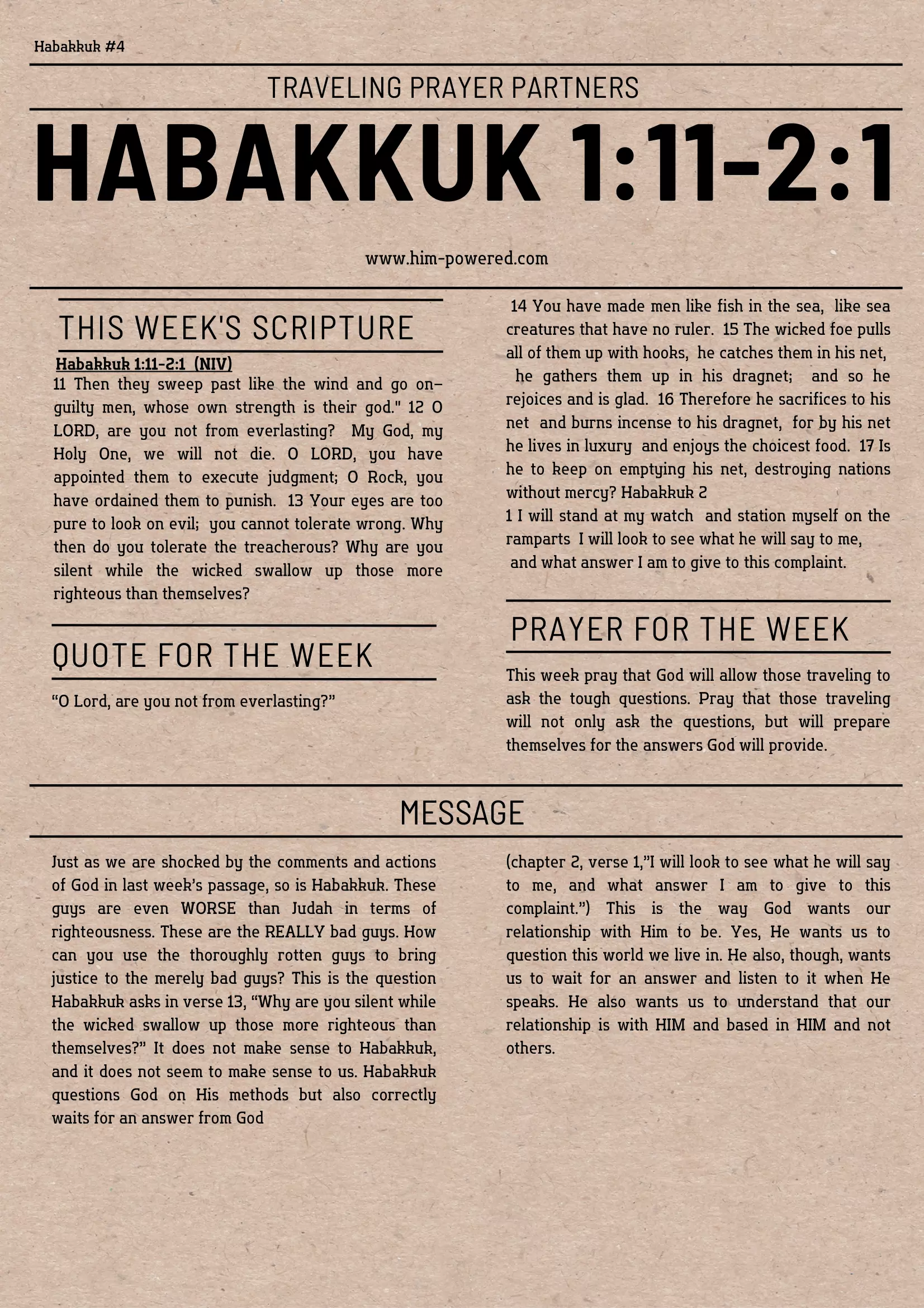 Read more about the article Habakkuk 1:11-2:1