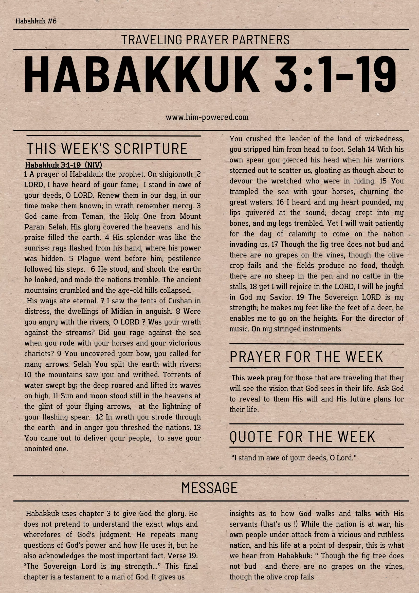 Read more about the article Habakkuk 3:1-19