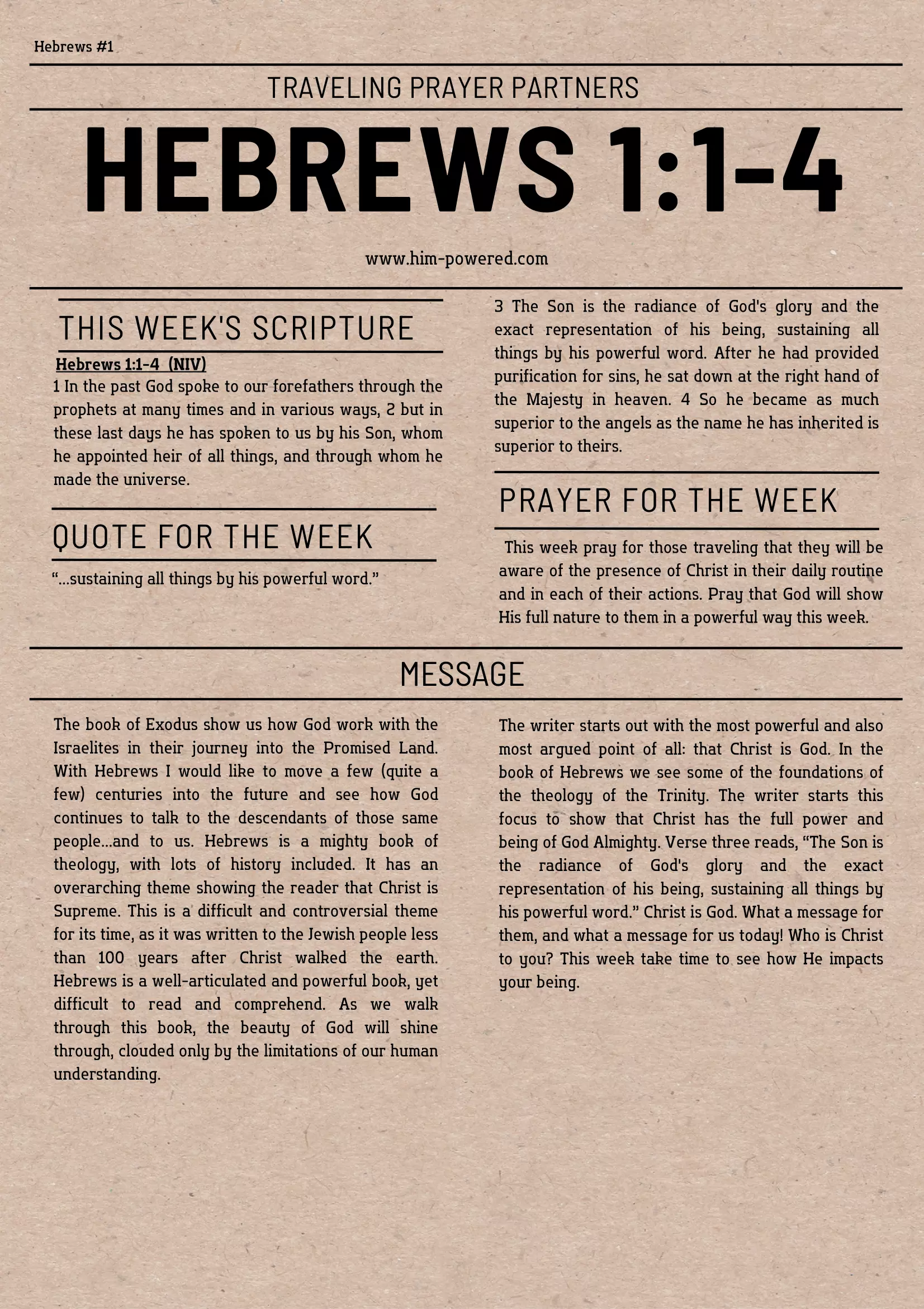 Read more about the article Hebrews 1:1-4