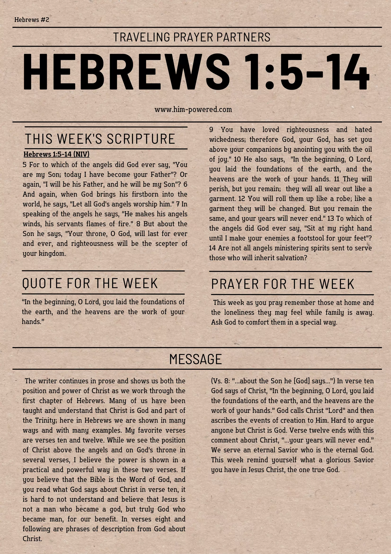 Read more about the article Hebrews 1:5-14