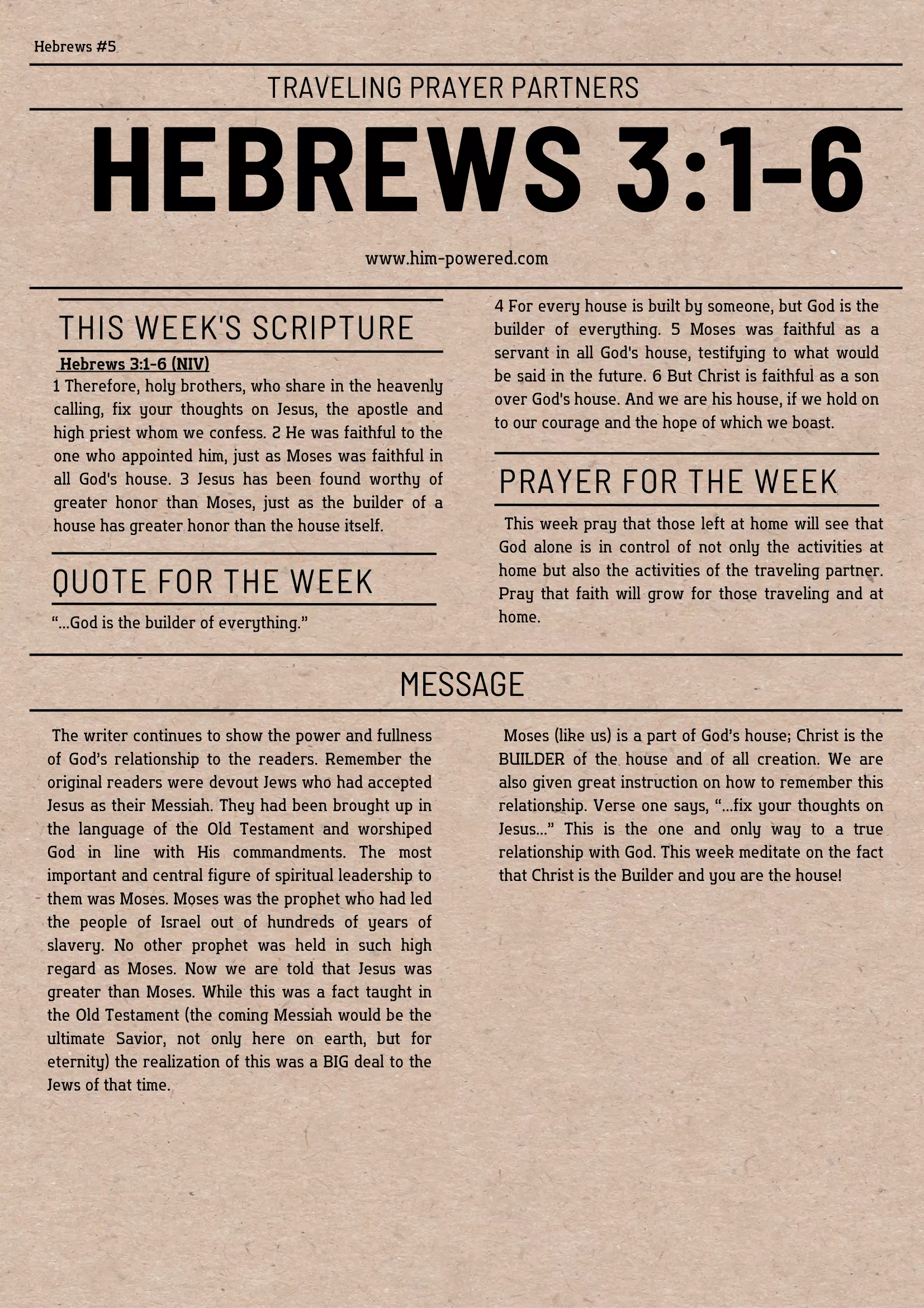 Read more about the article Hebrews 3:1-6