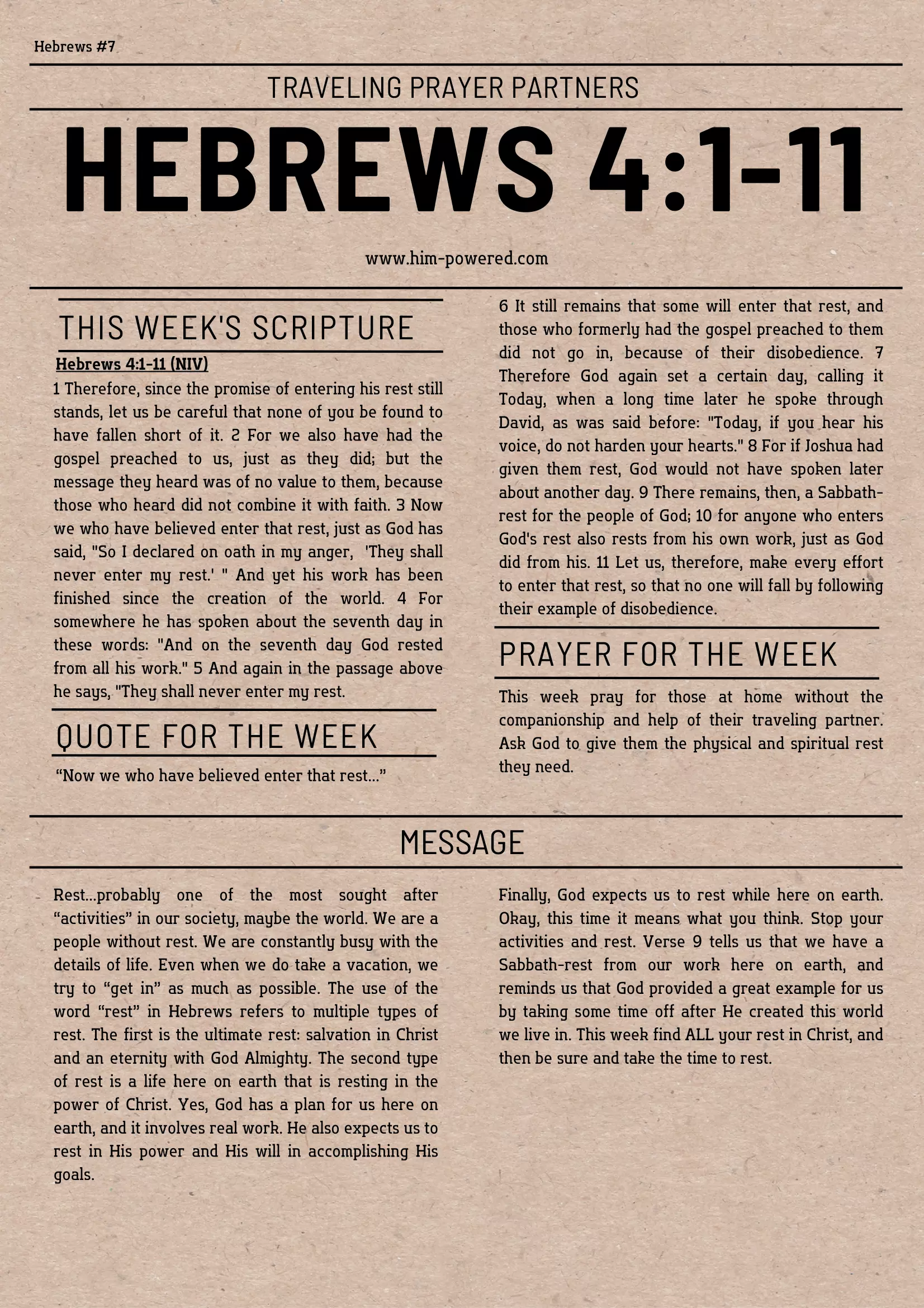 Read more about the article Hebrews 4:1-11