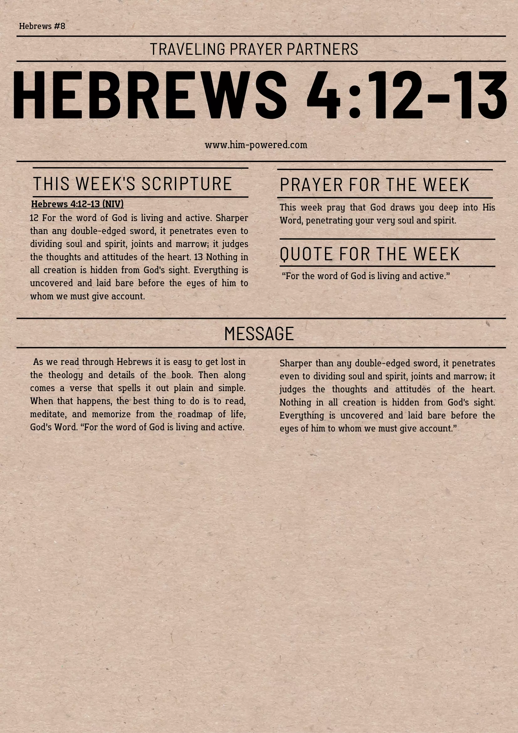 Read more about the article Hebrews 4:12-13