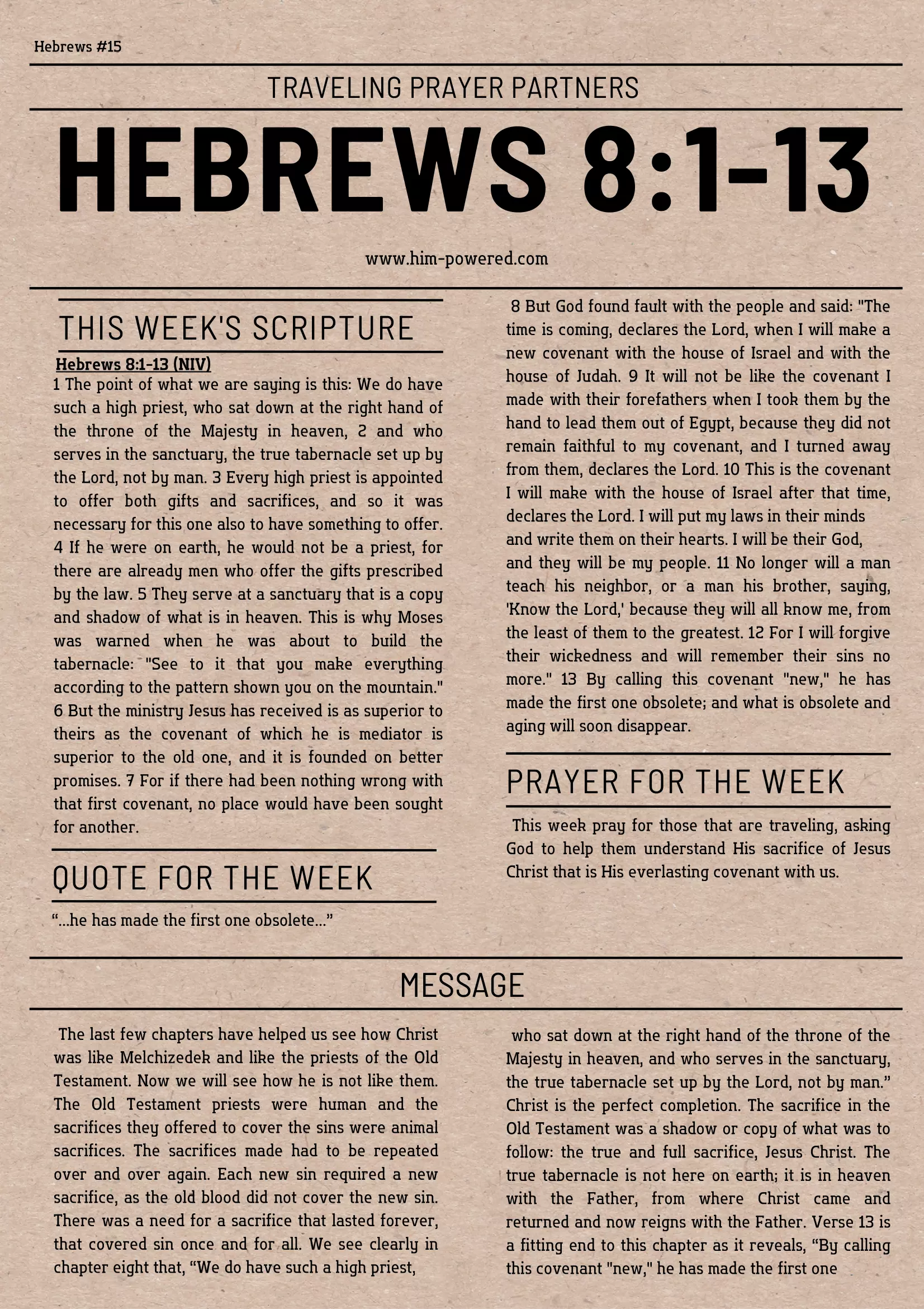 Read more about the article Hebrews 8:1-13