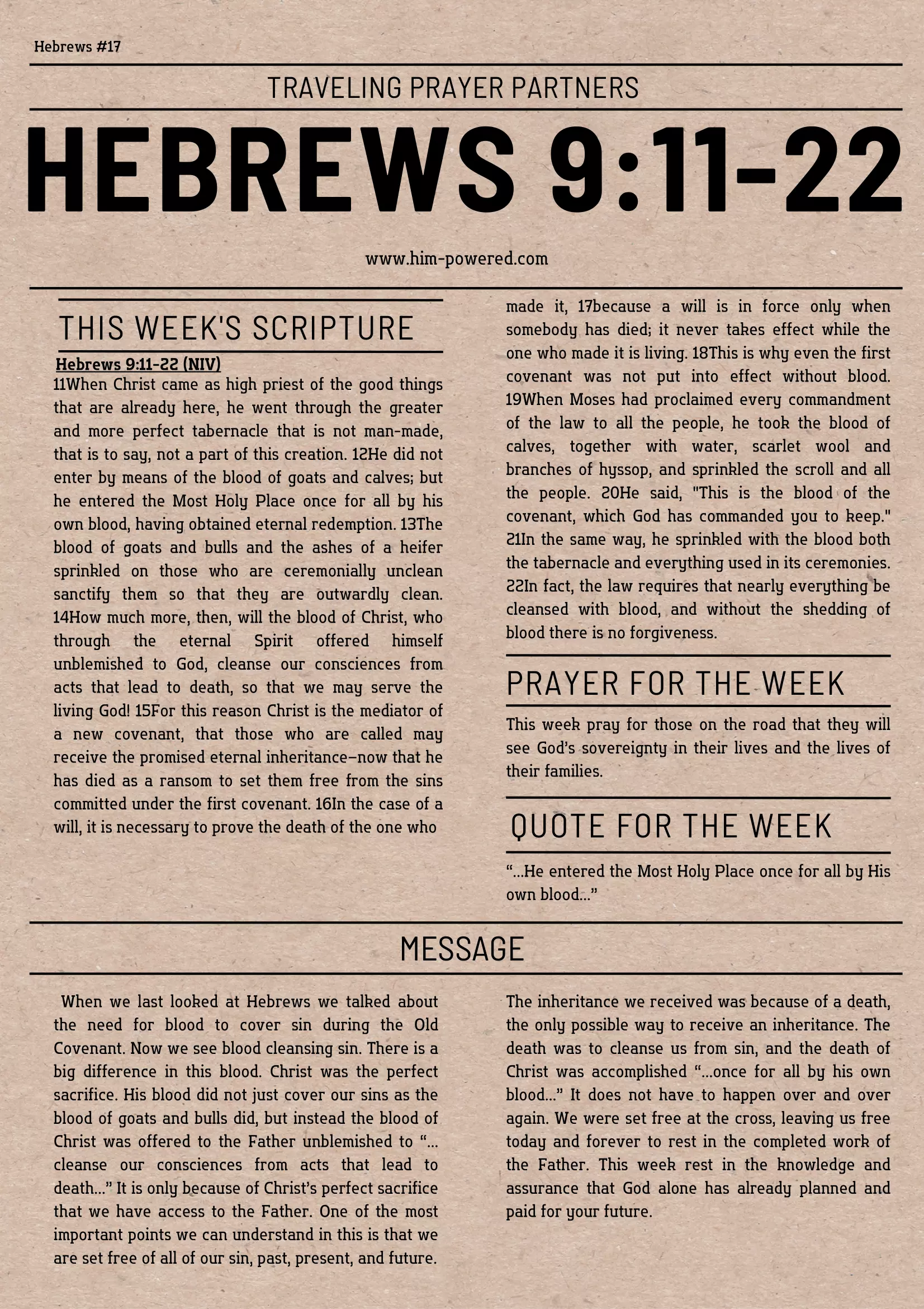 Read more about the article Hebrews 9:11-22