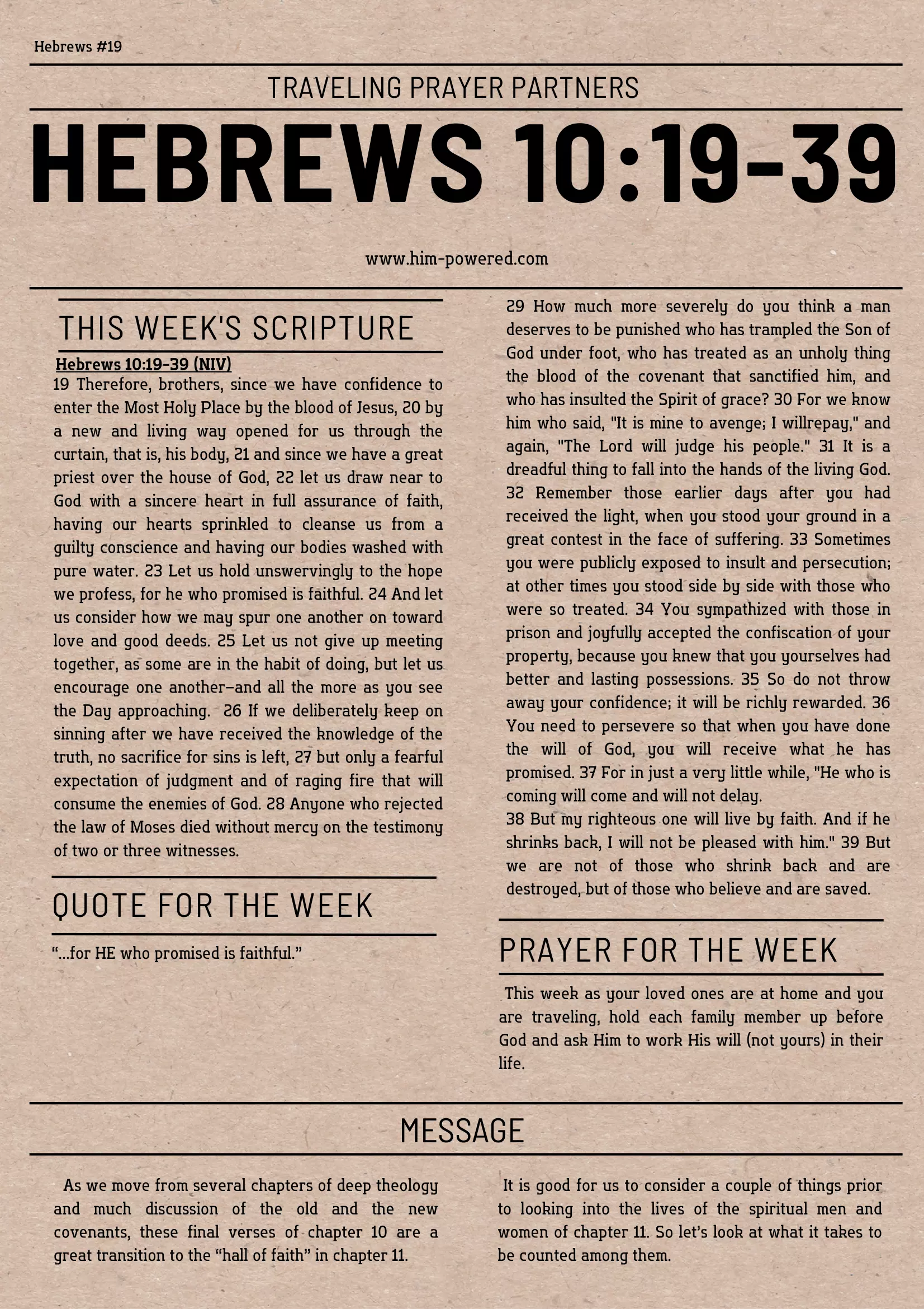 Read more about the article Hebrews 10:19-39