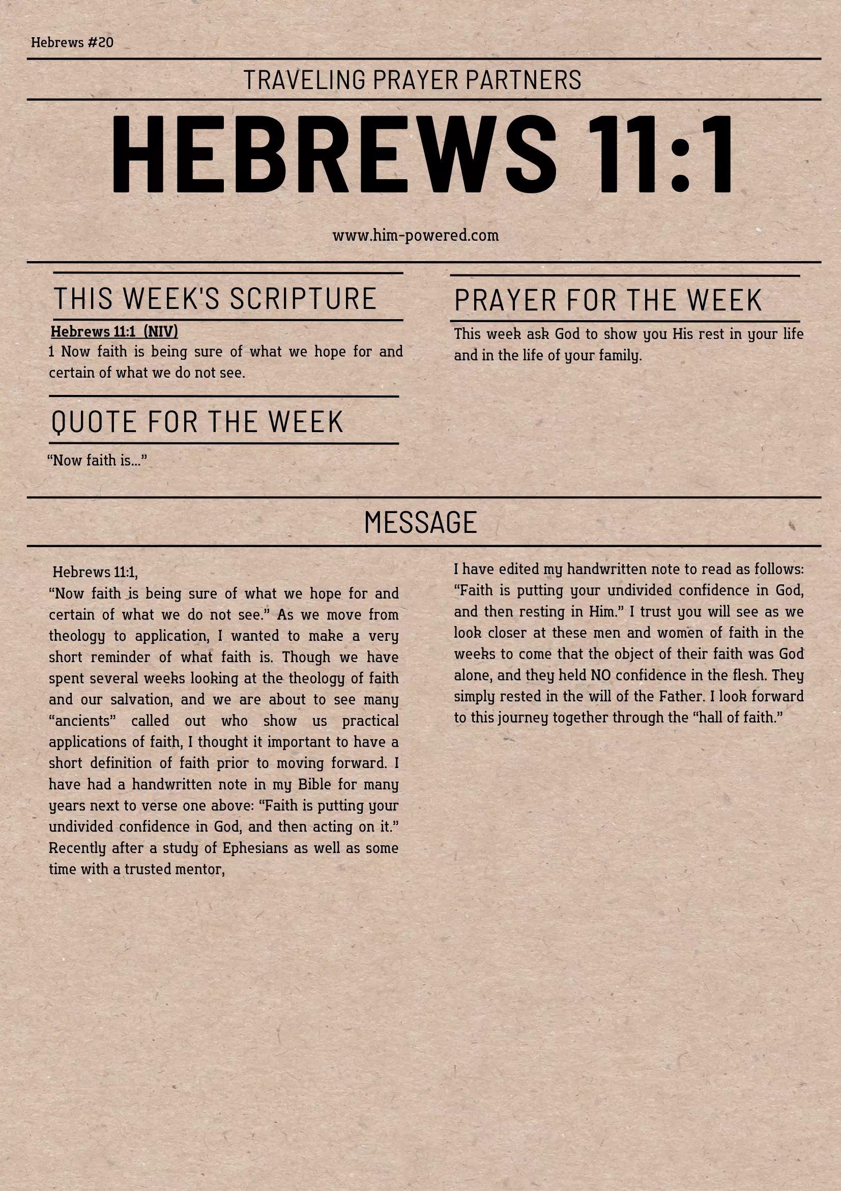 Read more about the article Hebrews 11:1