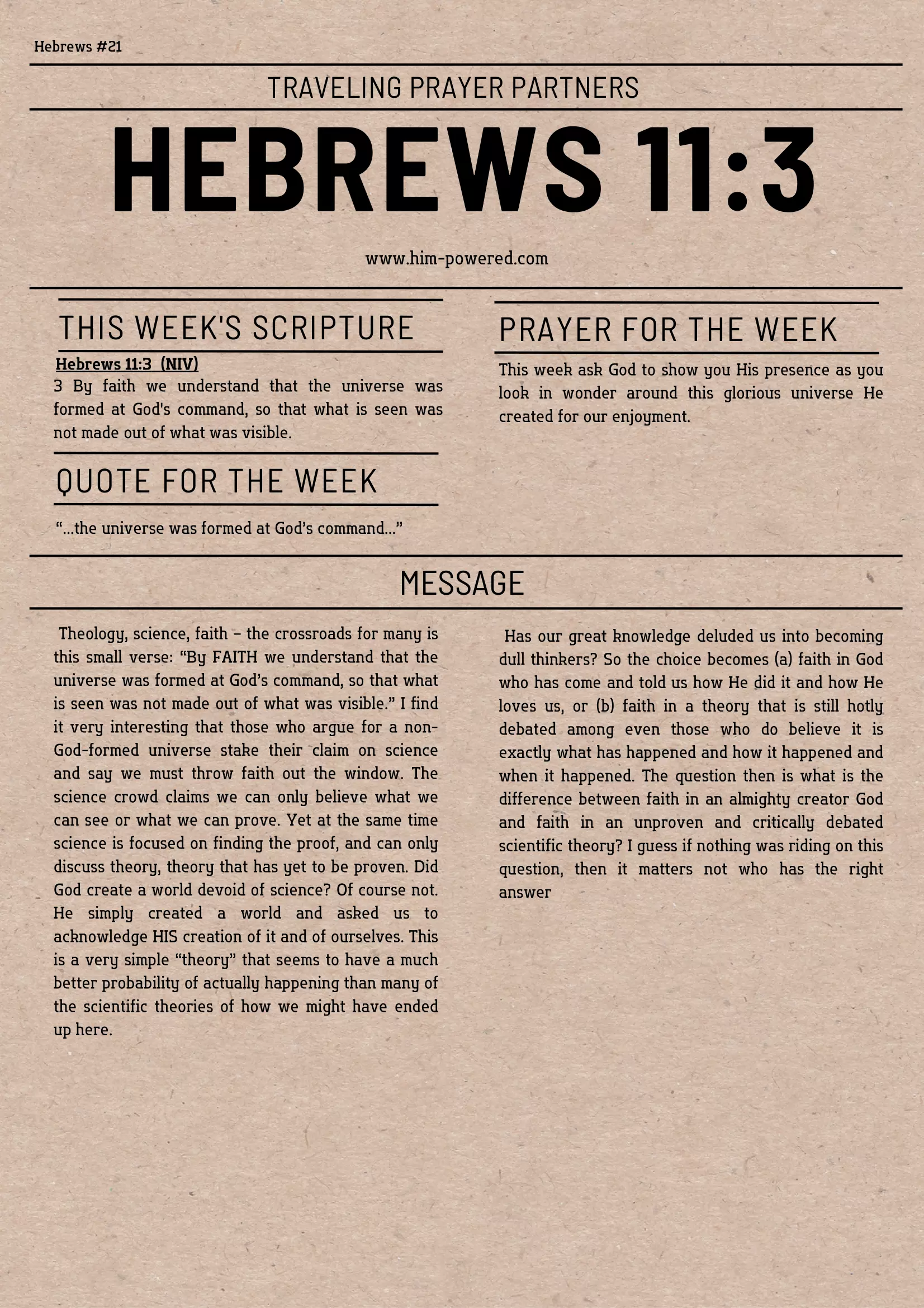 Read more about the article Hebrews 11:3