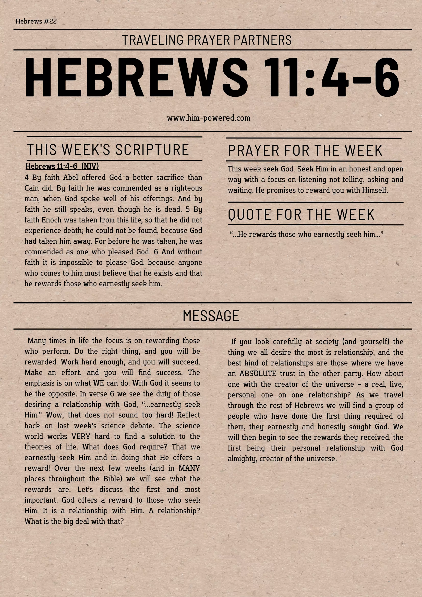 Read more about the article Hebrews 11:4-6