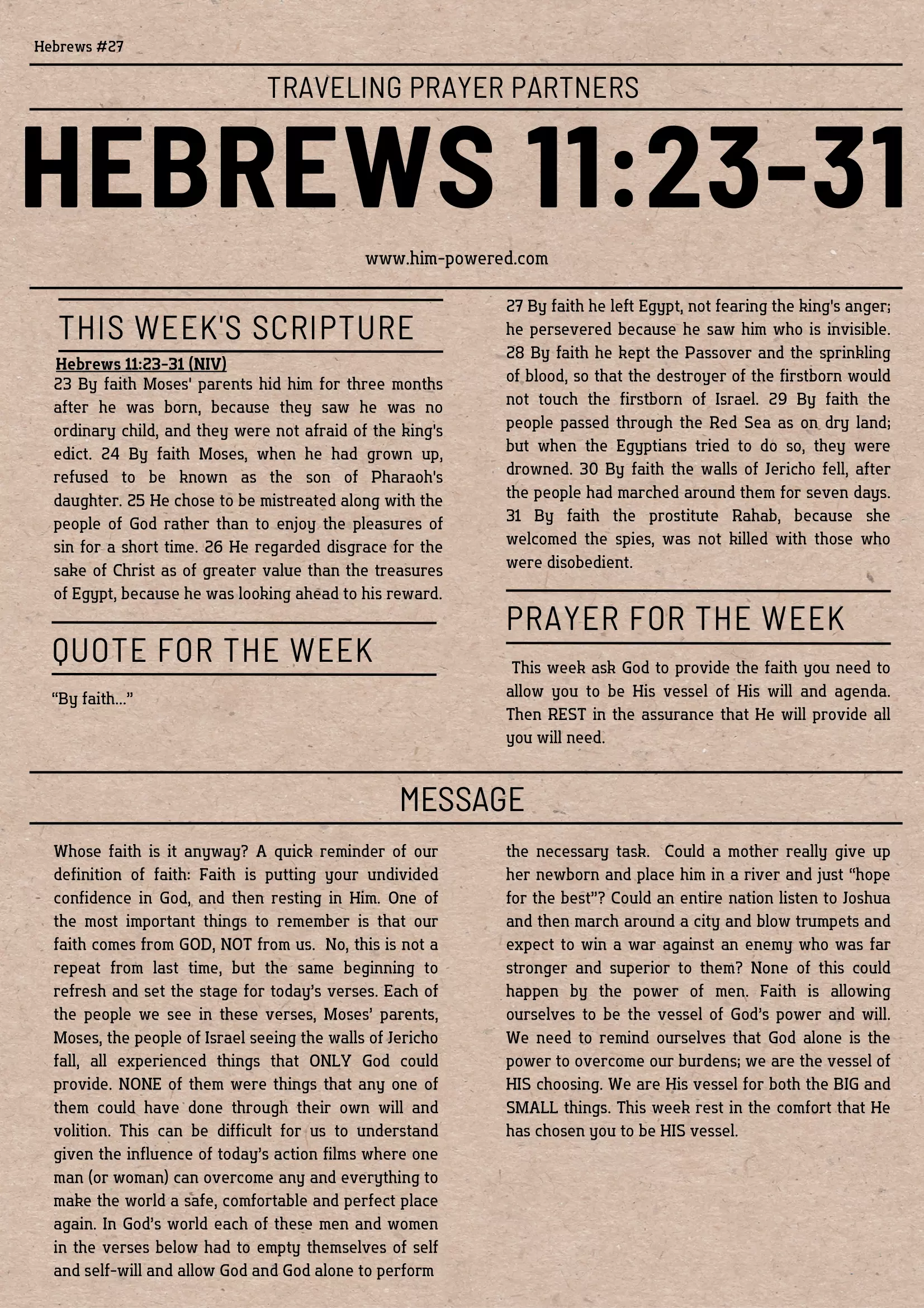 Read more about the article Hebrews 11:23-31