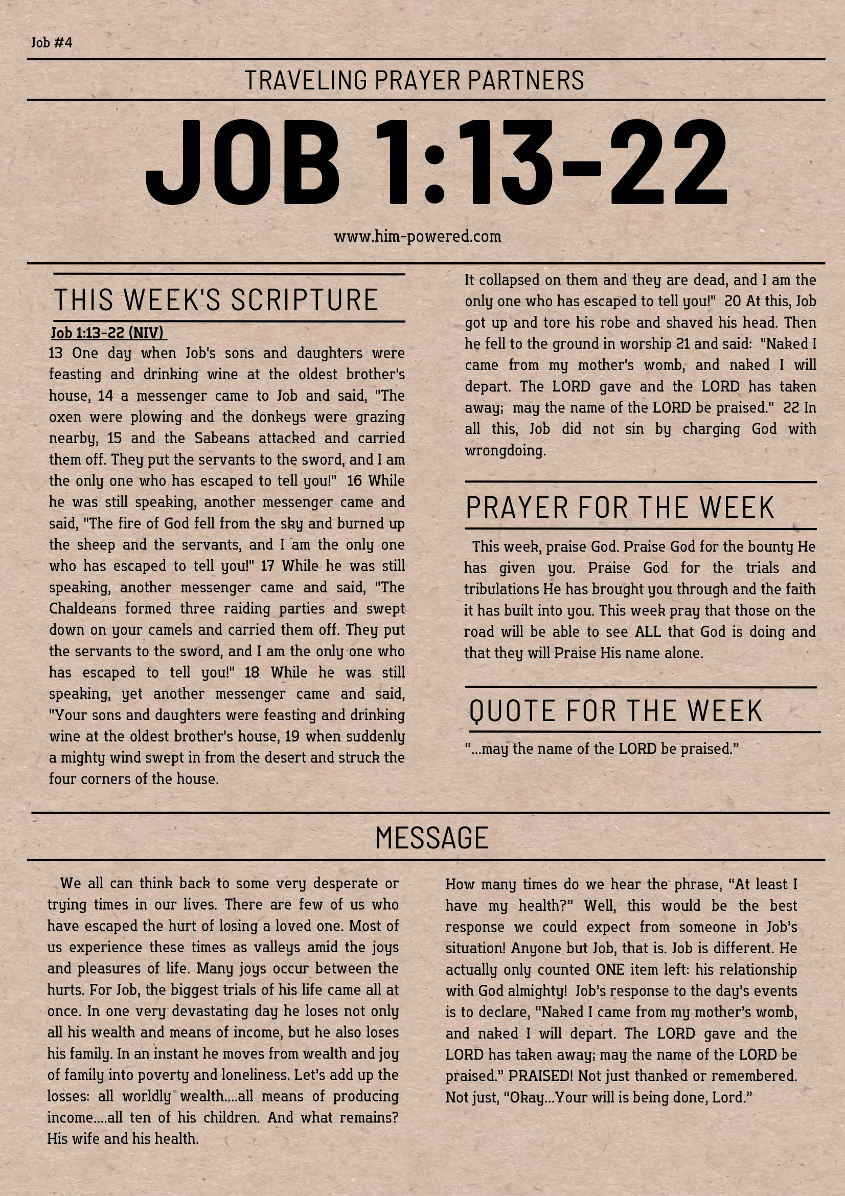 Read more about the article Job 1:13-22