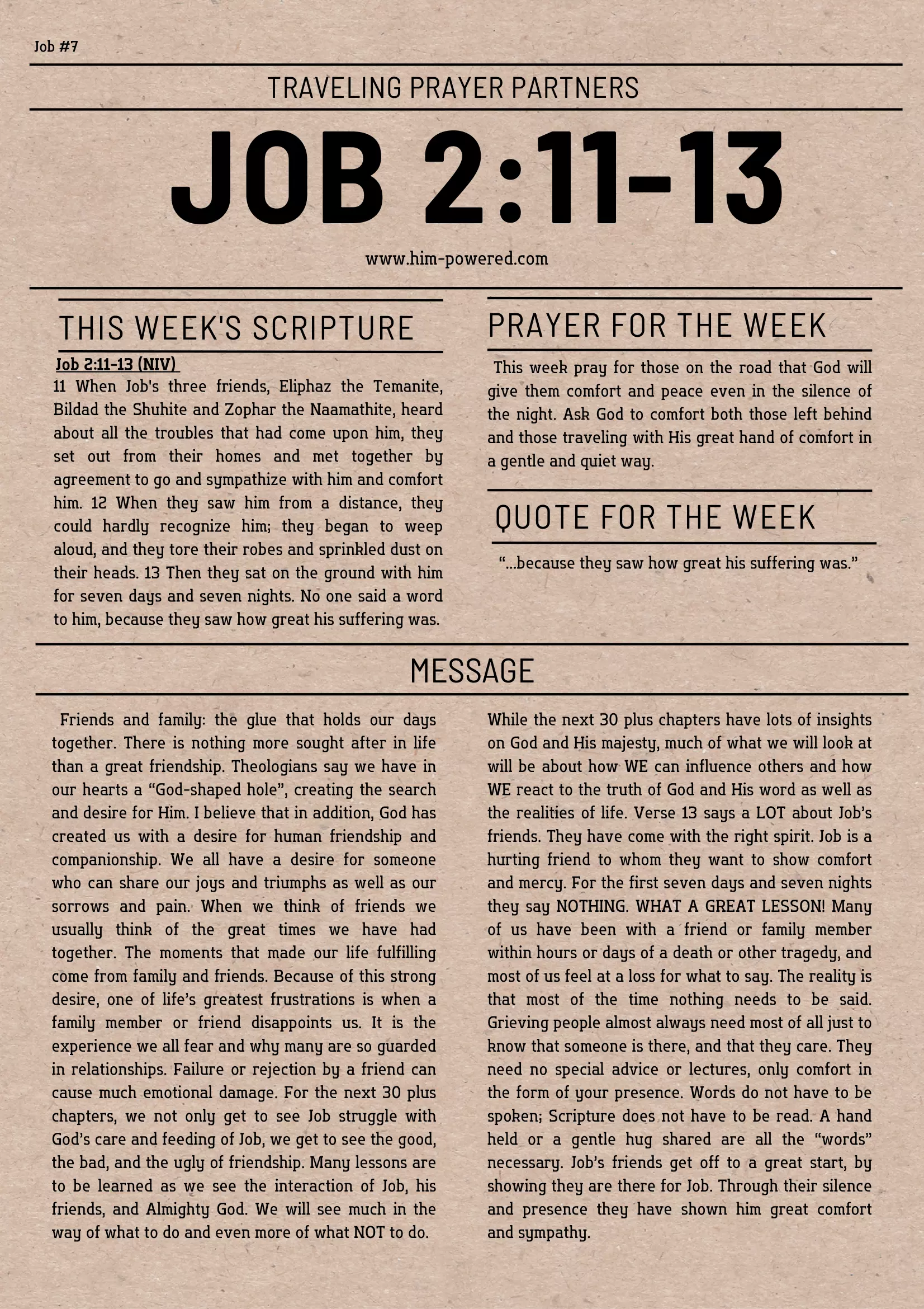 Read more about the article Job 2:11-13