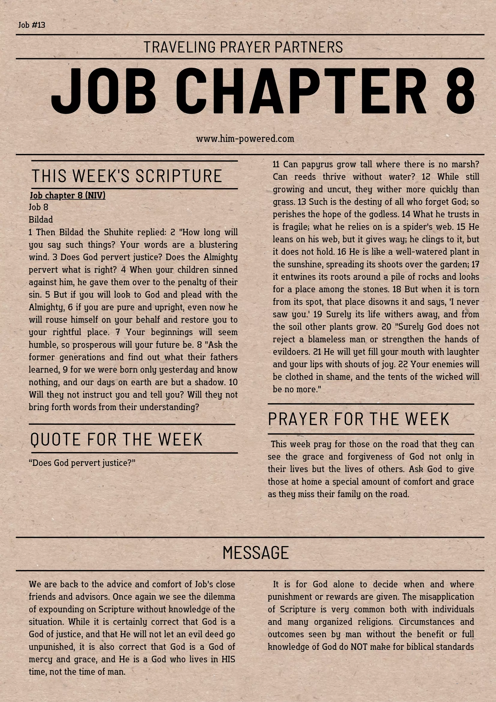 Read more about the article Job chapter 8