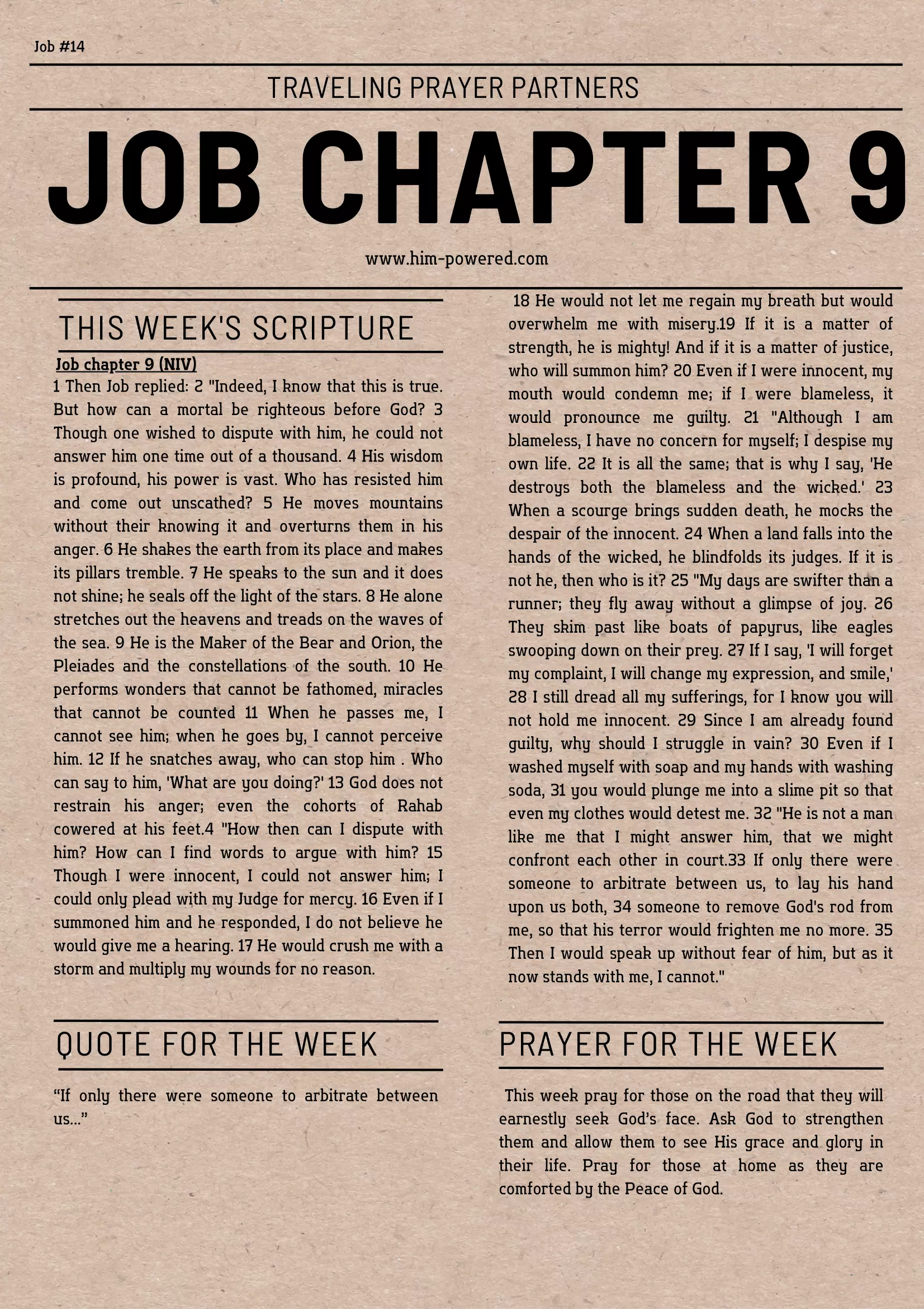 Read more about the article Job chapter 9