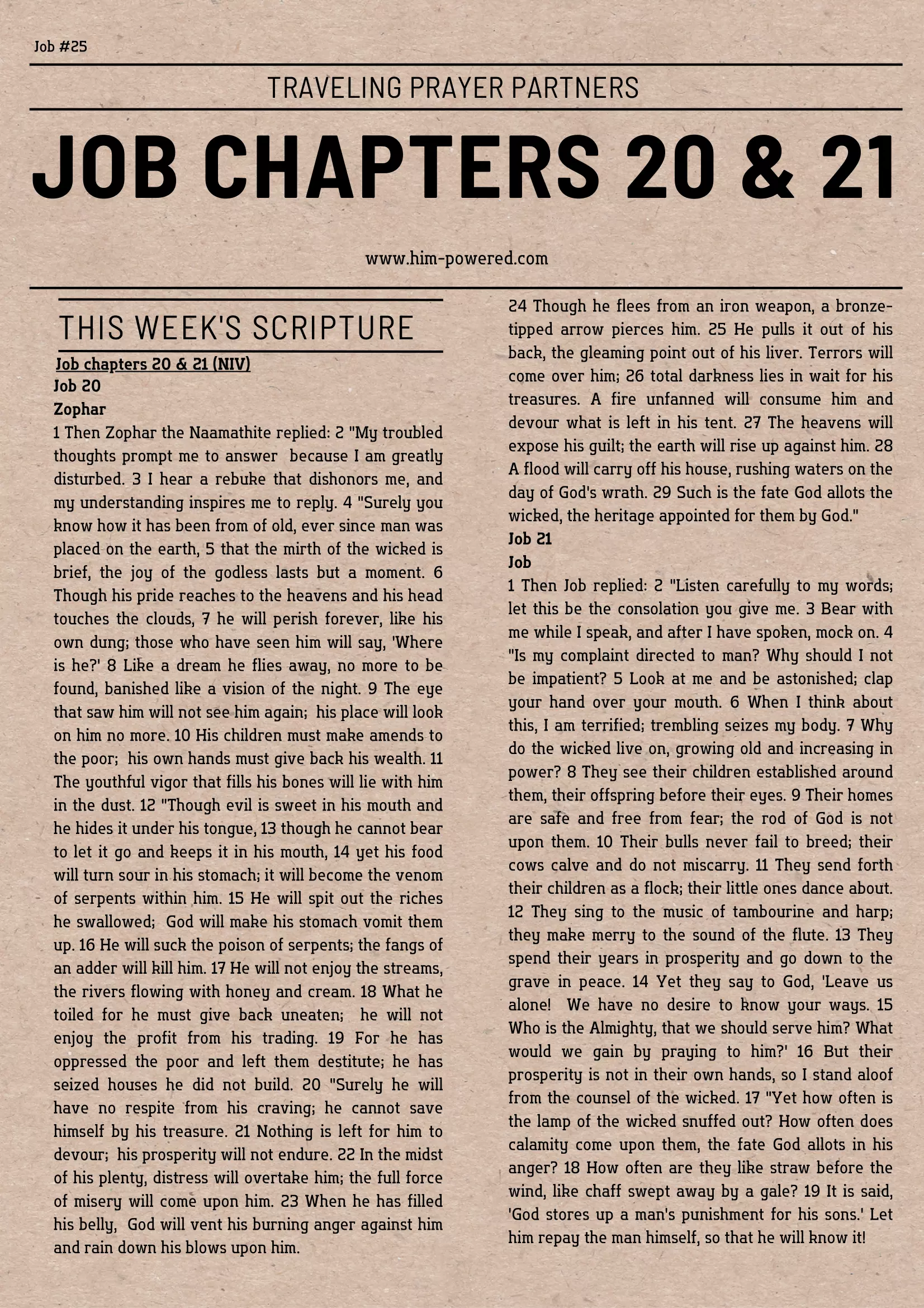 Read more about the article Job chapters 20 & 21