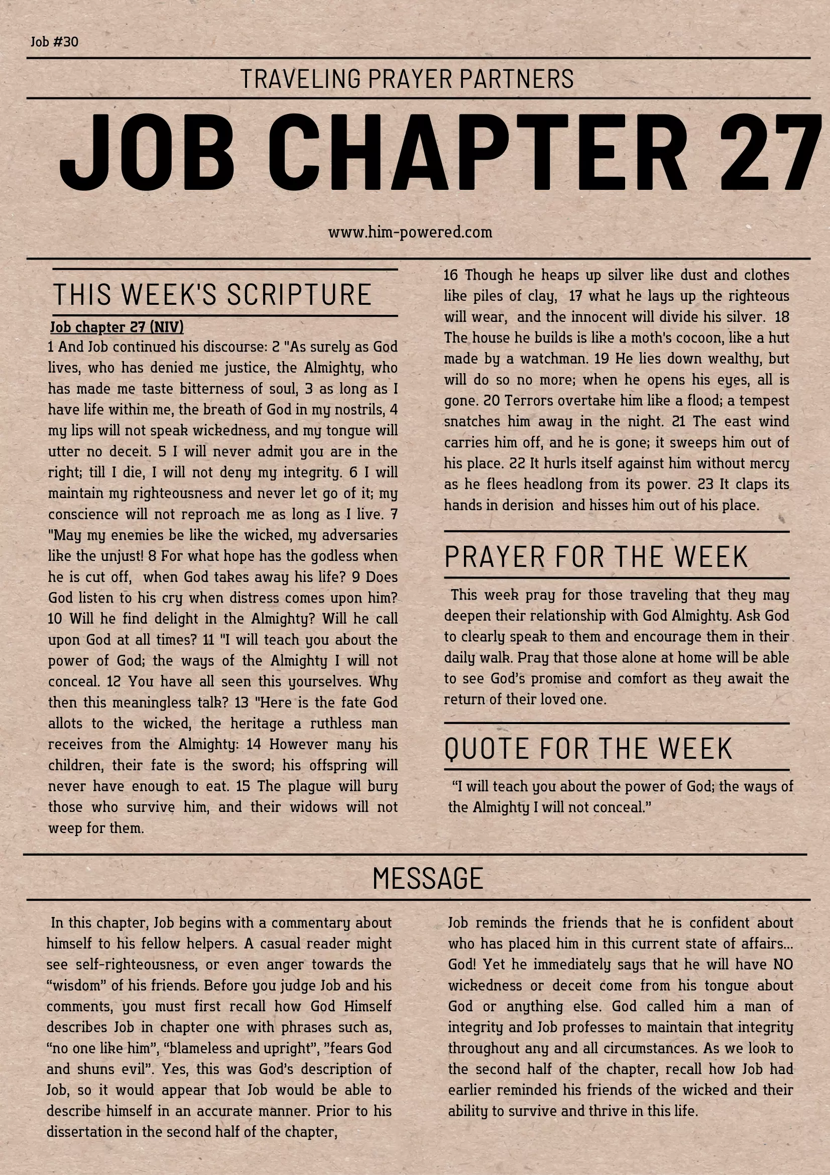 Read more about the article Job chapter 27