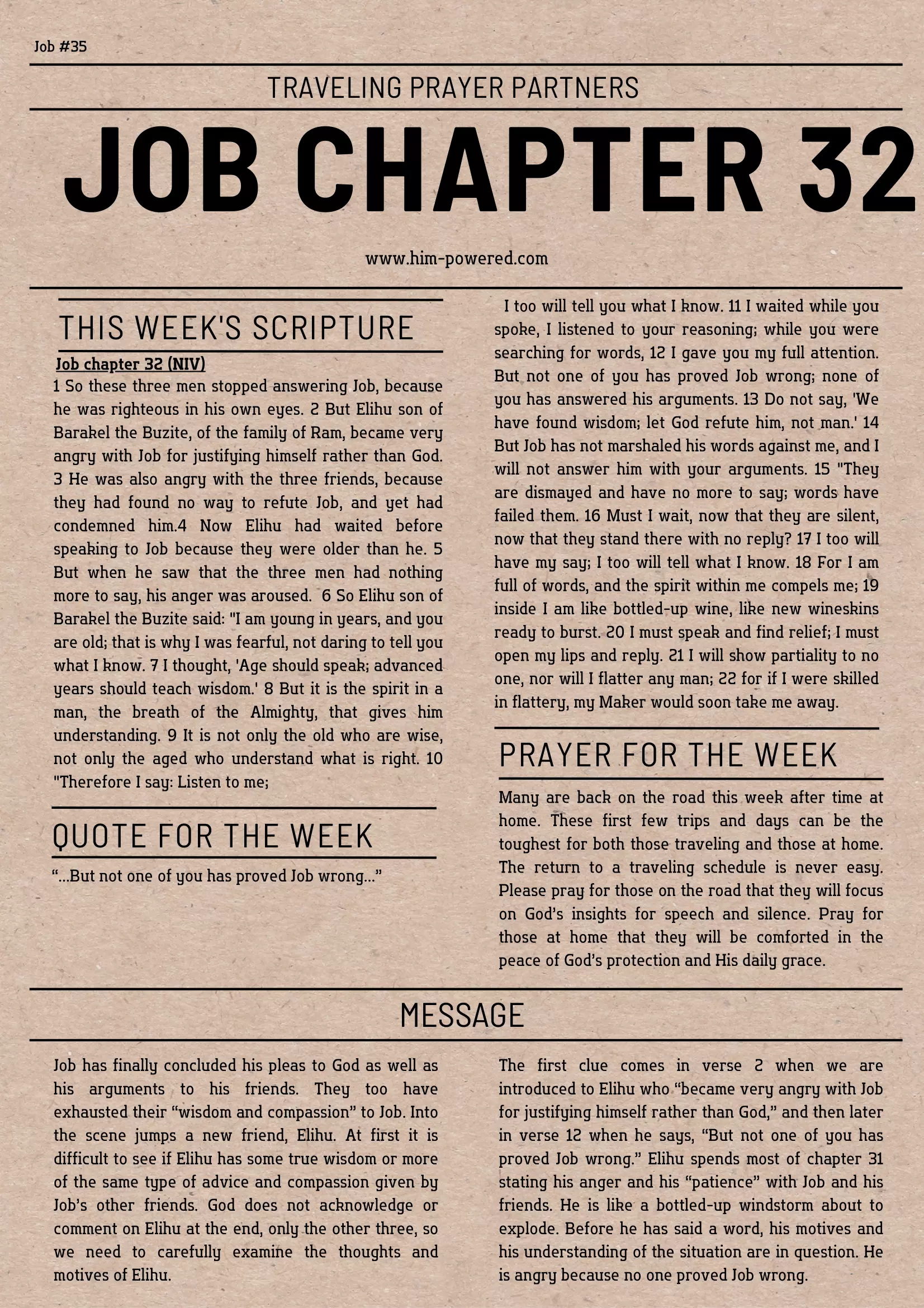 Read more about the article Job chapter 32