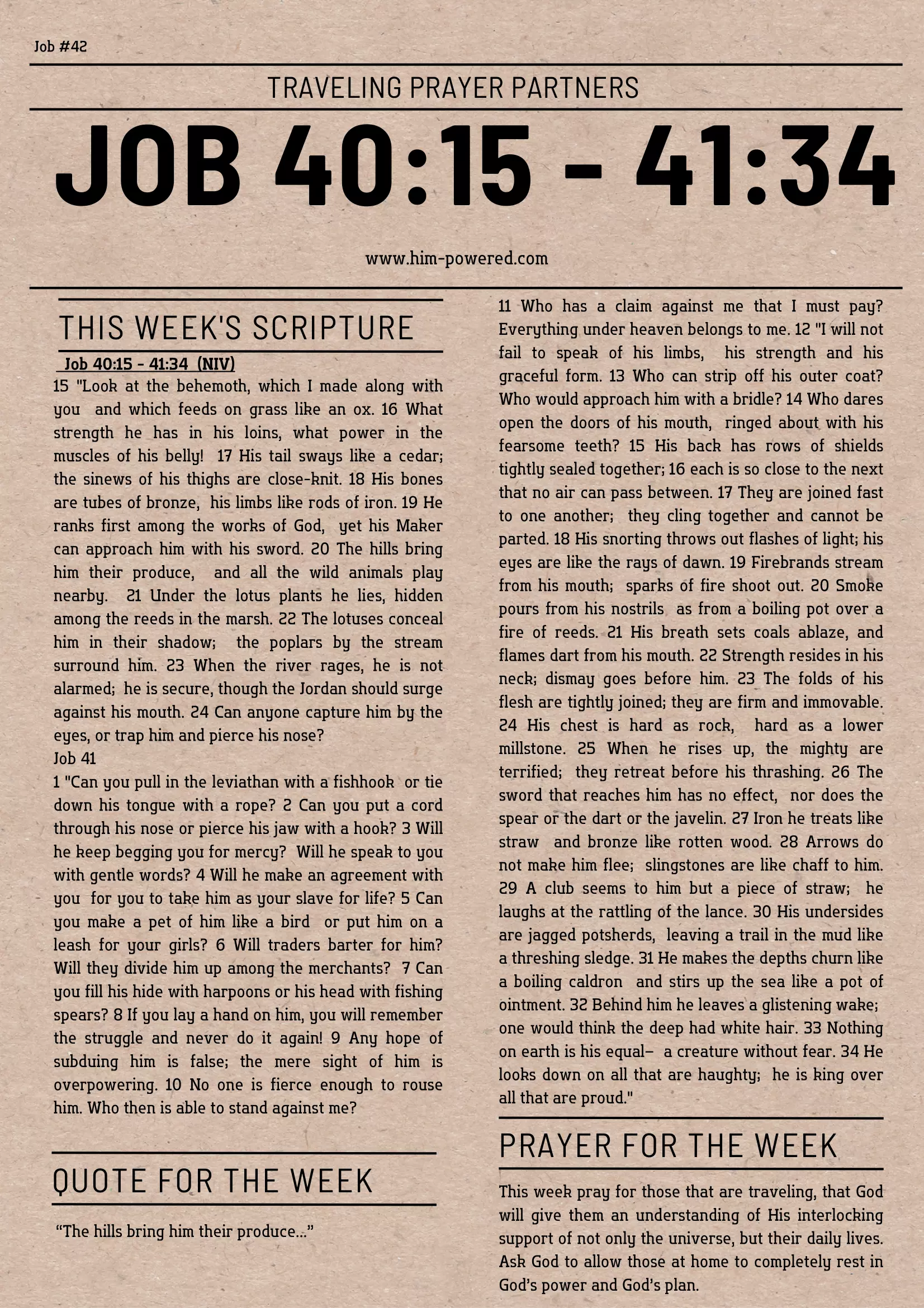 Read more about the article Job 40:15 – 41:34