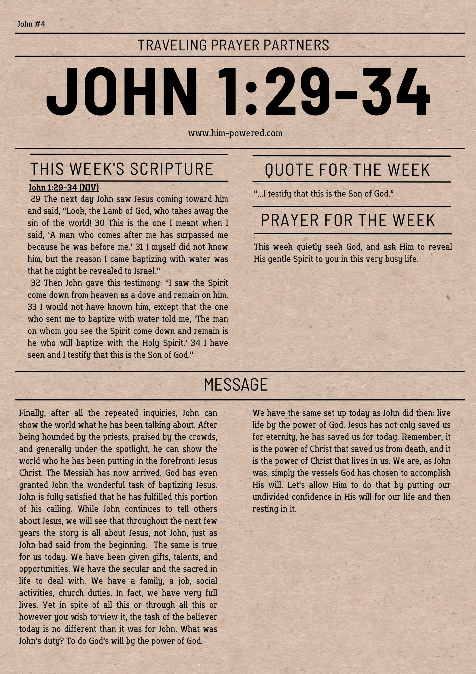 Read more about the article John 1:29-34