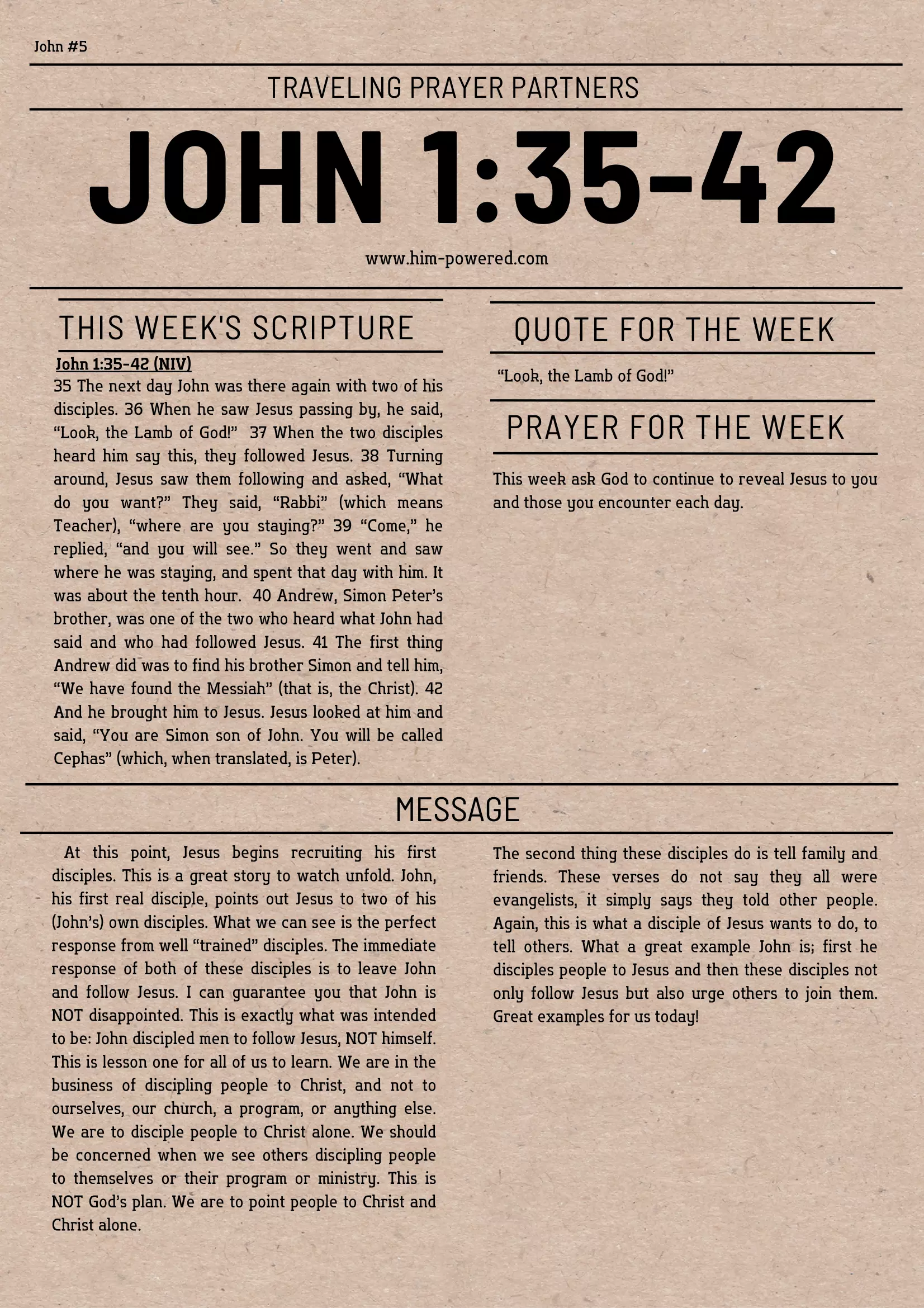 Read more about the article John 1:35-42