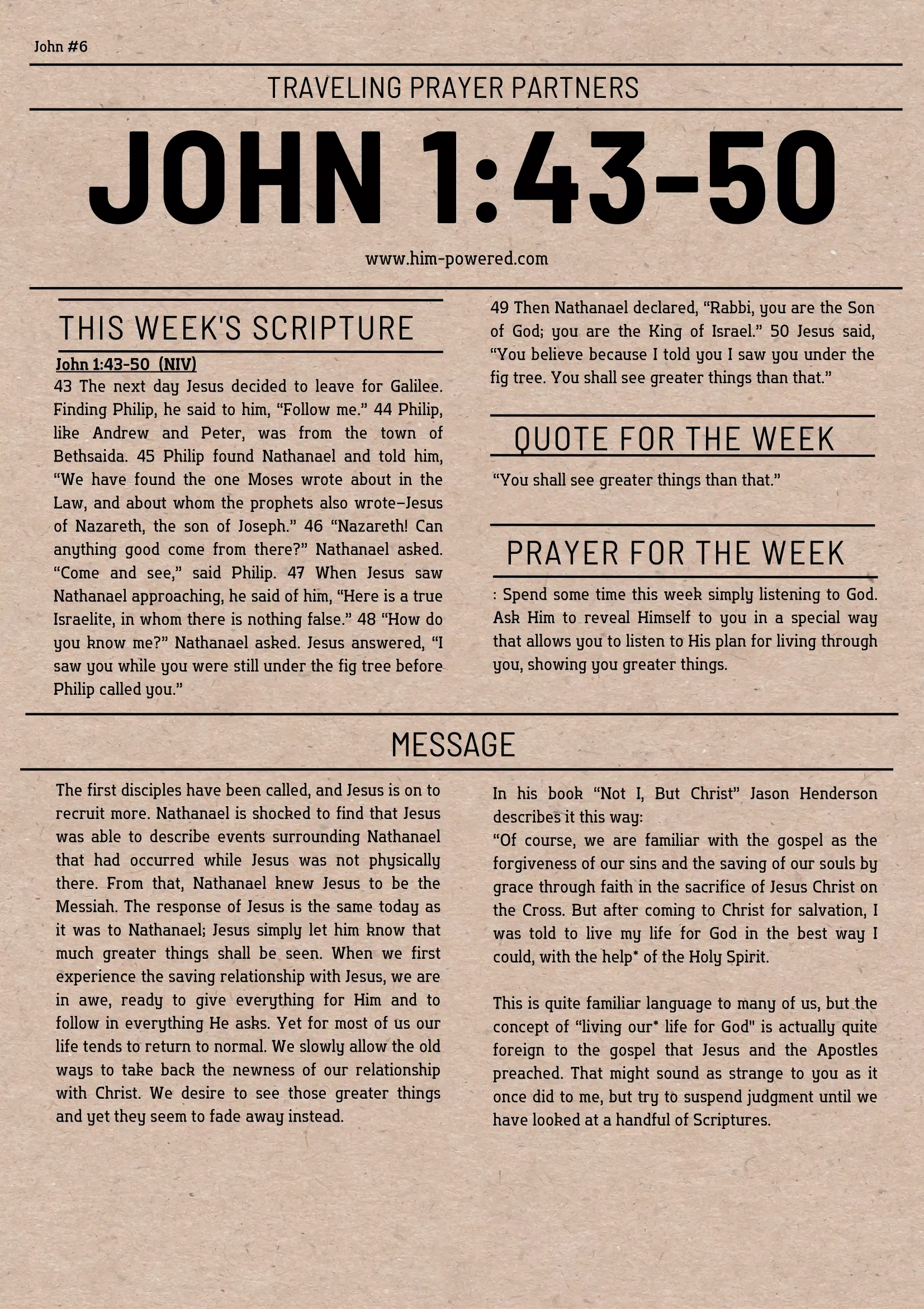 Read more about the article John 1:43-50