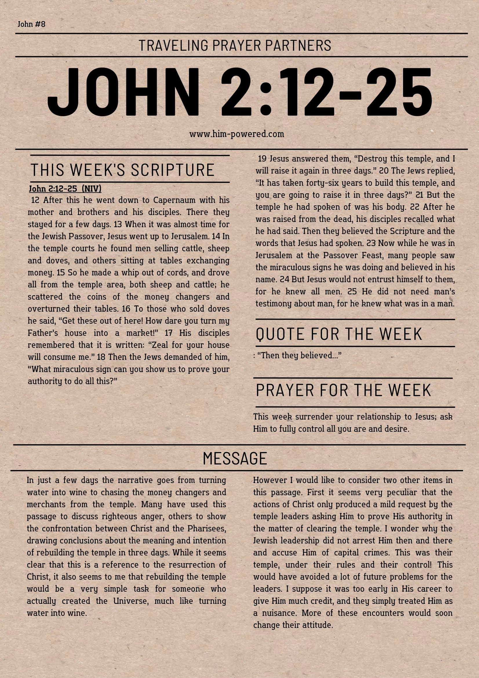 Read more about the article John 2:12-25